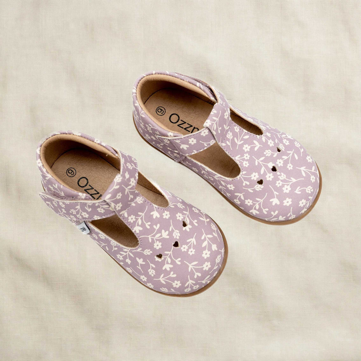 Ava Blossom Kids' Barefoot Mary Janes | Floral T-strap Toddler Shoes