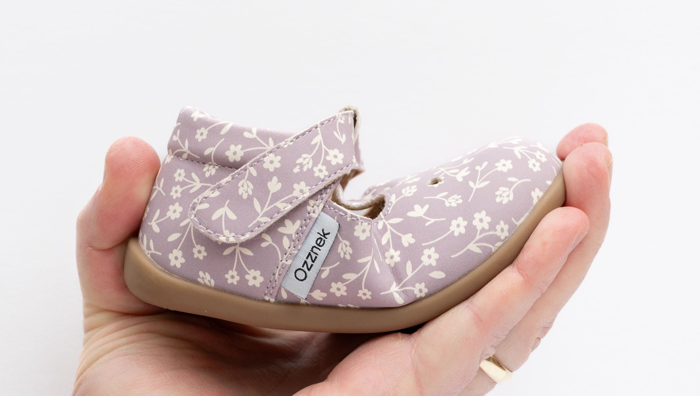 Ava Blossom Kids' Barefoot Mary Janes | Floral T-strap Toddler Shoes