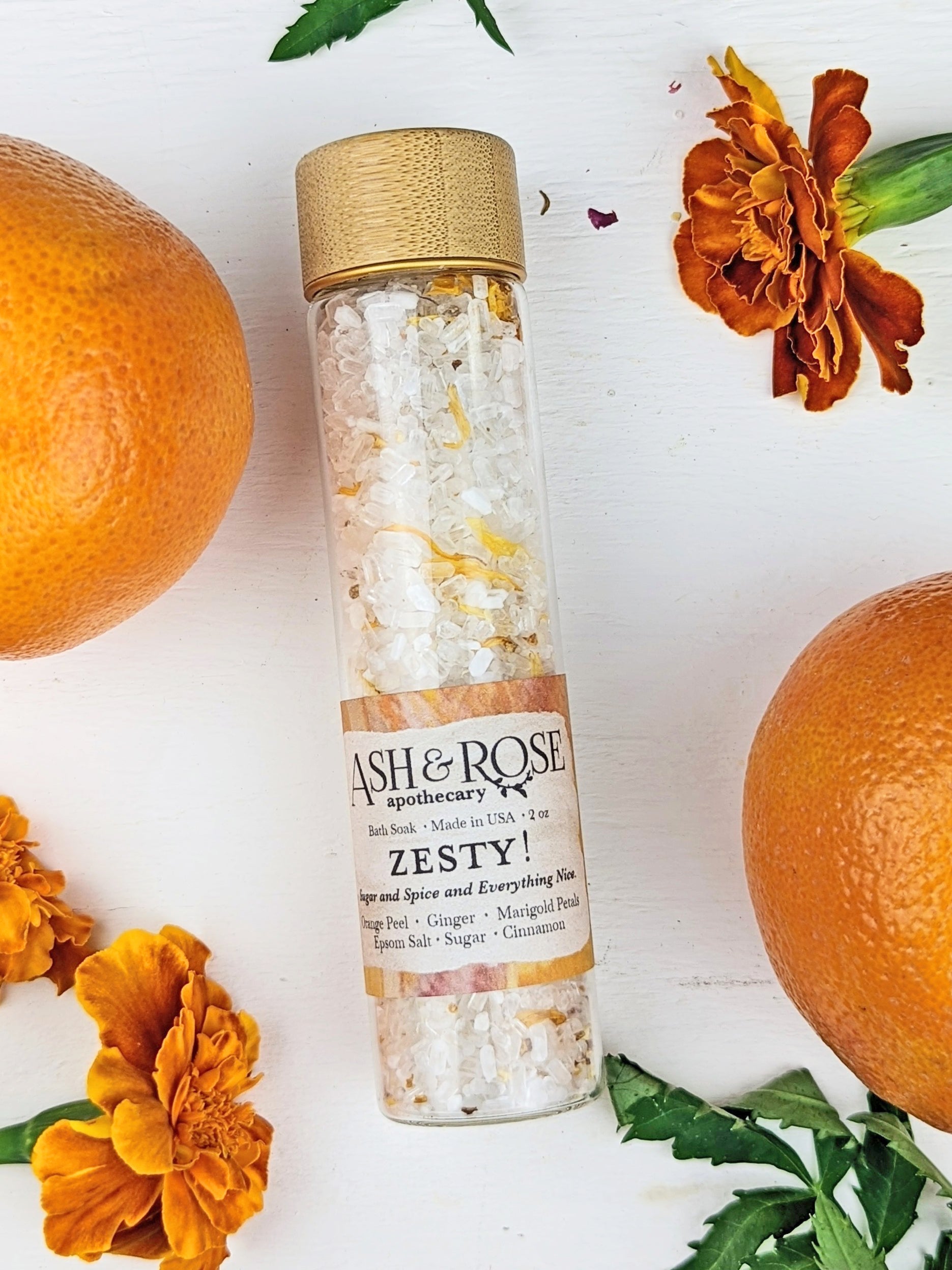 Zesty! Orange Ginger Bath Soak Vial