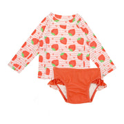 Baby/toddler Girls Swim Top & Bikini Bottoms Set - Strawberry **pre-order (orders Will Ship In Full Early March '25)**