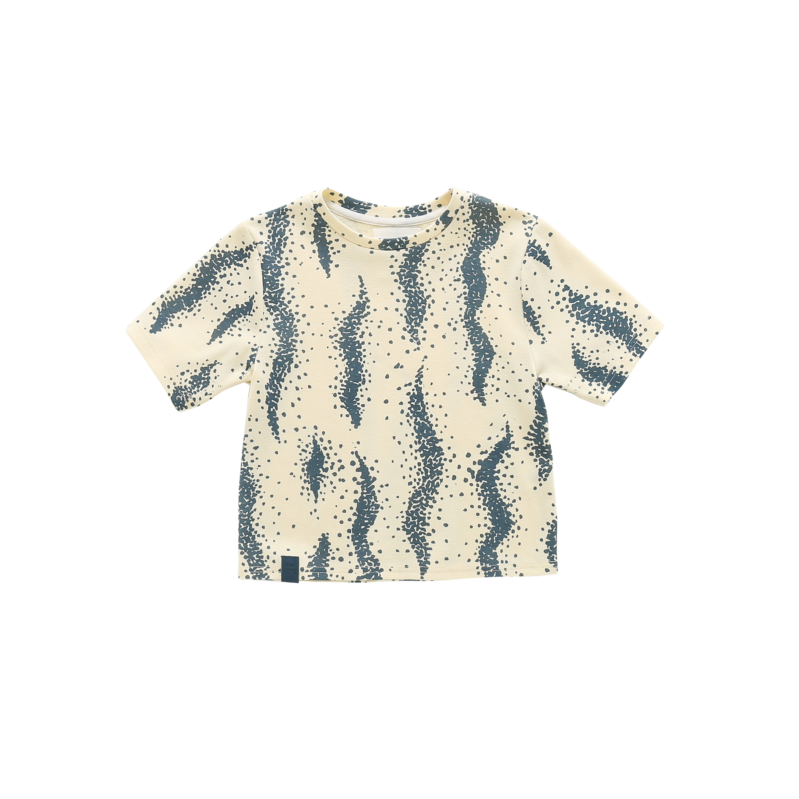 Boxy T-shirt With All Over Print | Cream