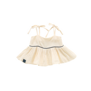 Girl Peplum Top | Cream