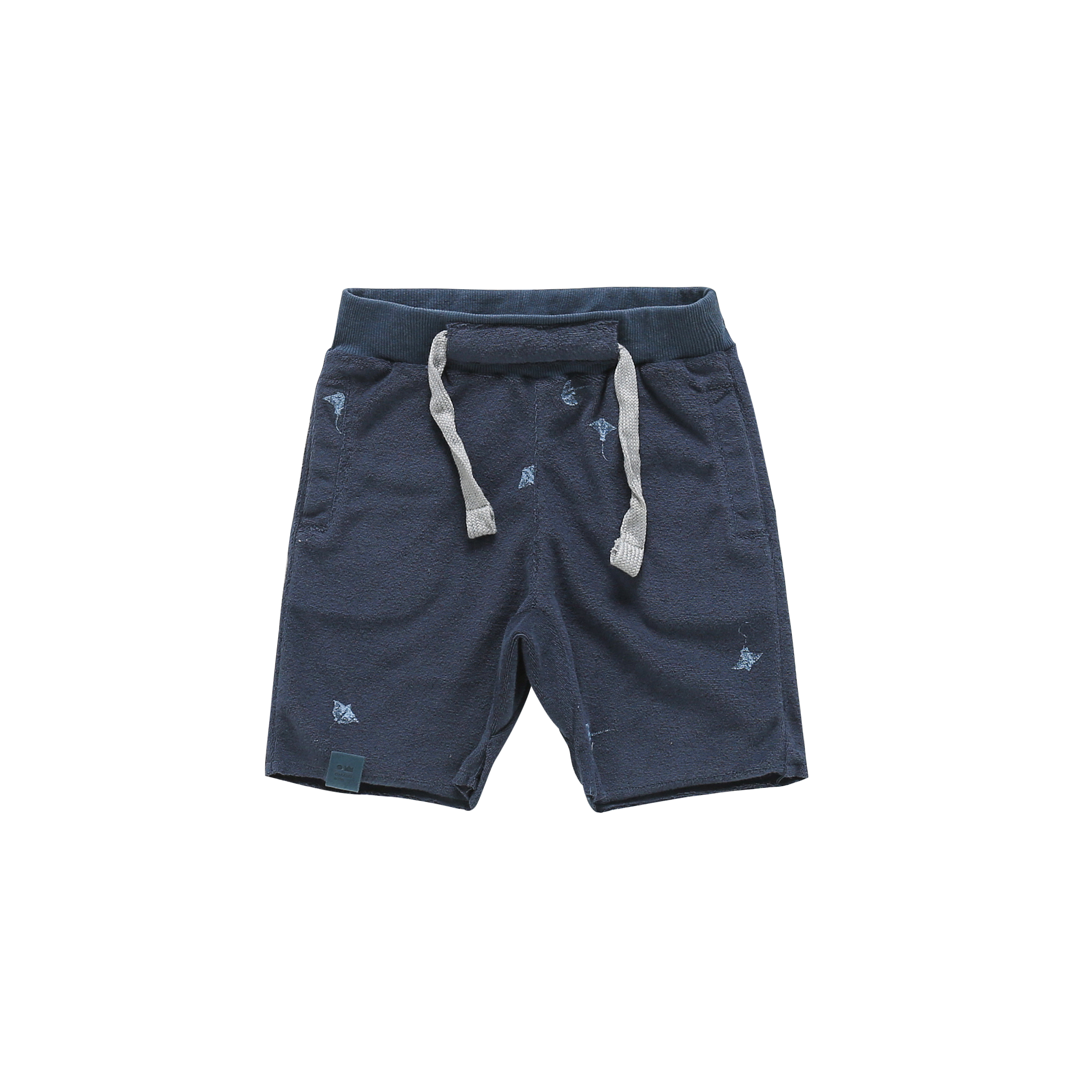 Terry Shorts With Print | Navy