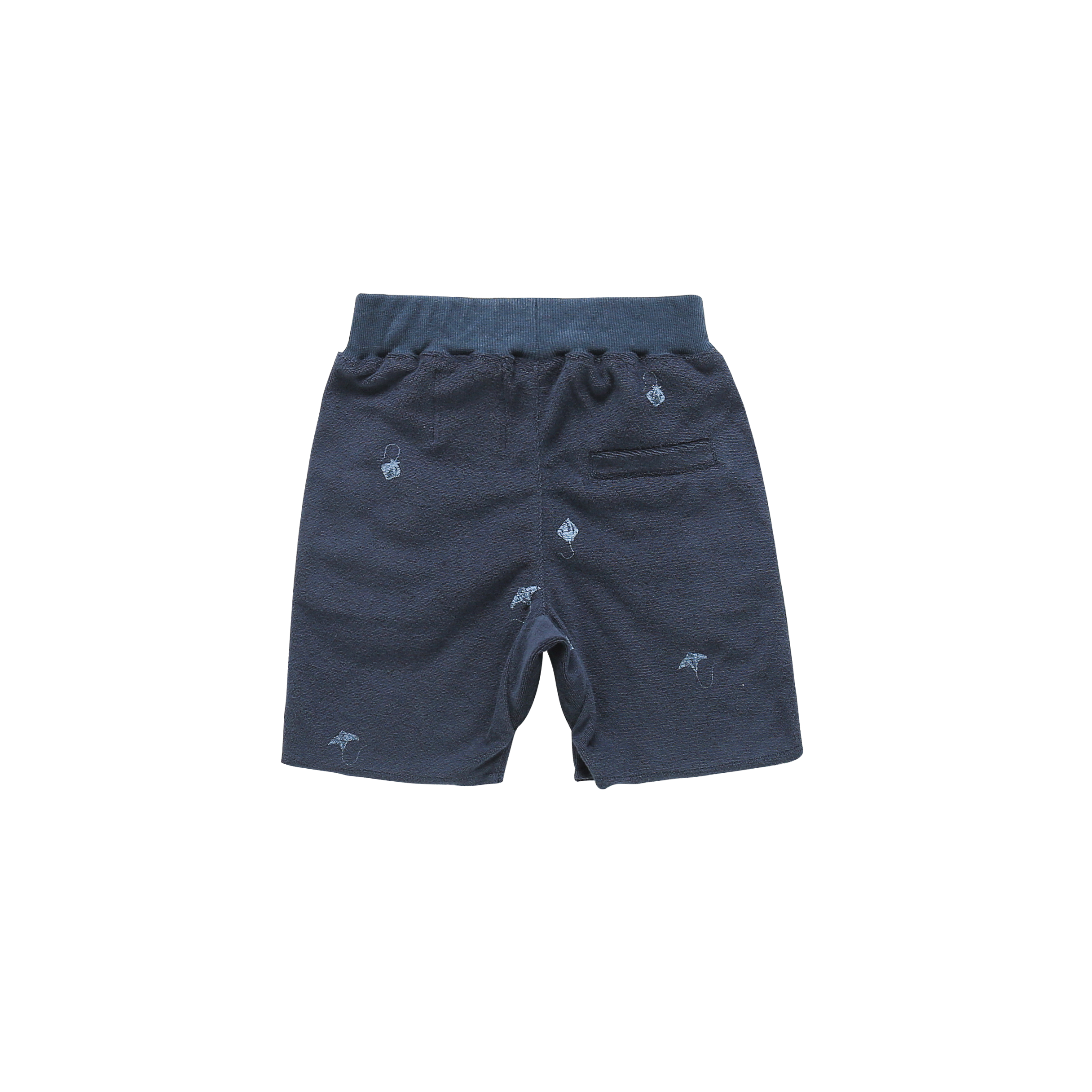 Terry Shorts With Print | Navy