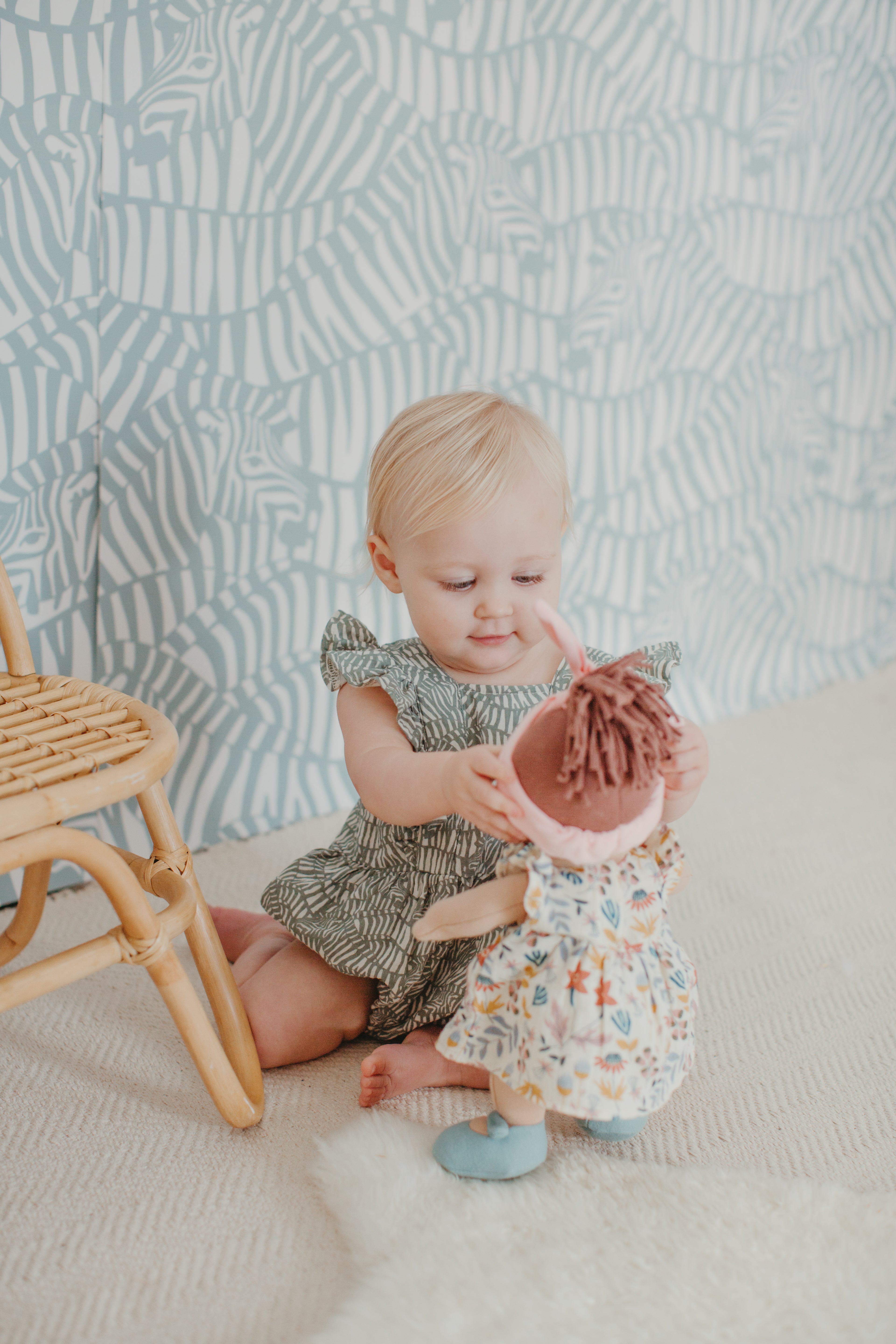 Muslin Flutter Sleeve Romper - Zebra Print