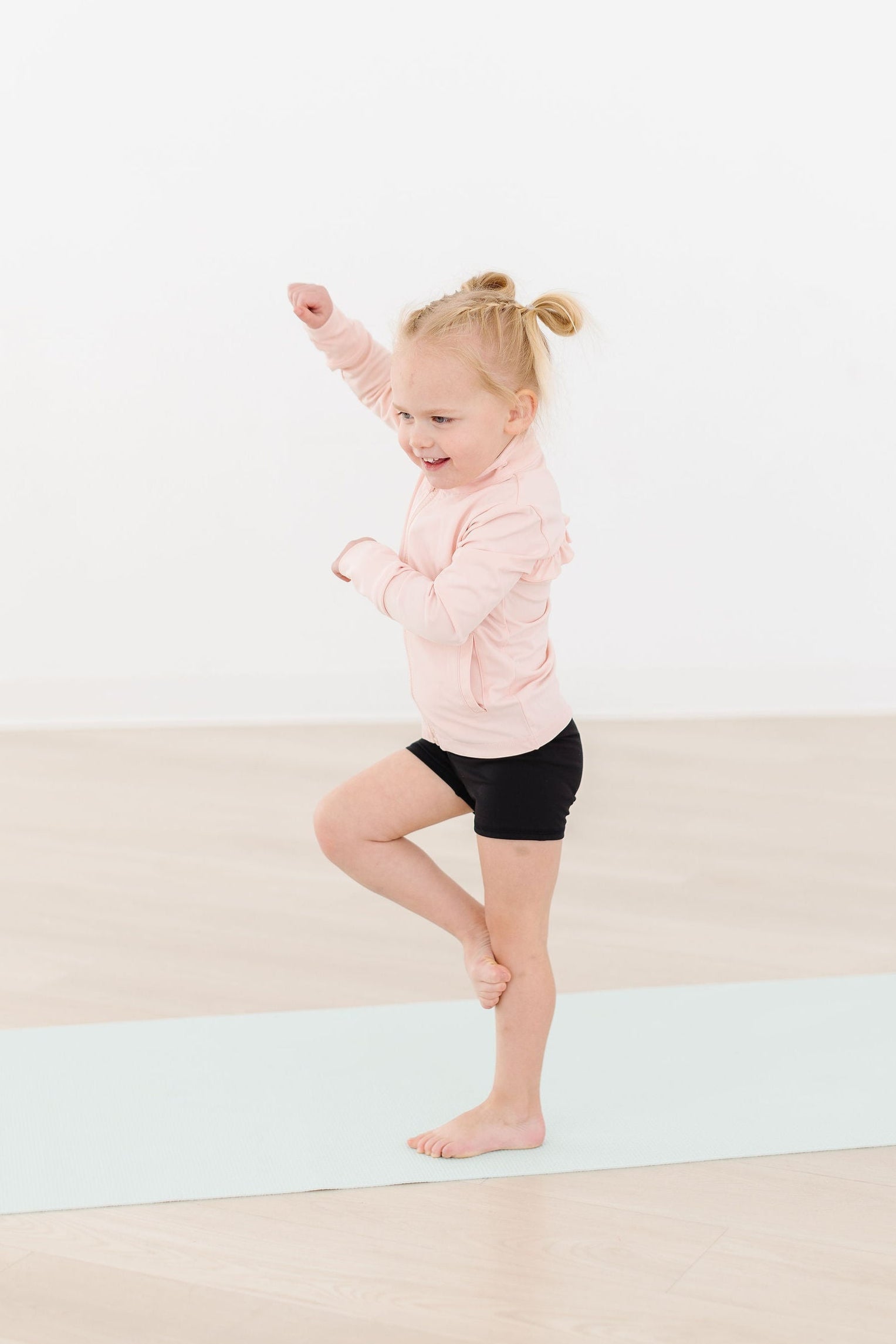 Sale Zen Pink Full-zip Ruffle Active Jacket
