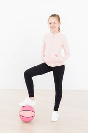 Sale Zen Pink Full-zip Ruffle Active Jacket