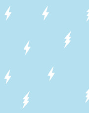 'zeus Lightning' Wallpaper By Tea Collection - Baby Blue