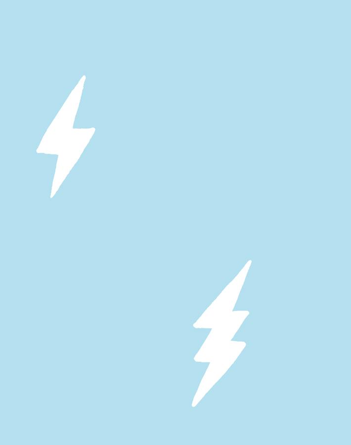 'zeus Lightning' Wallpaper By Tea Collection - Baby Blue