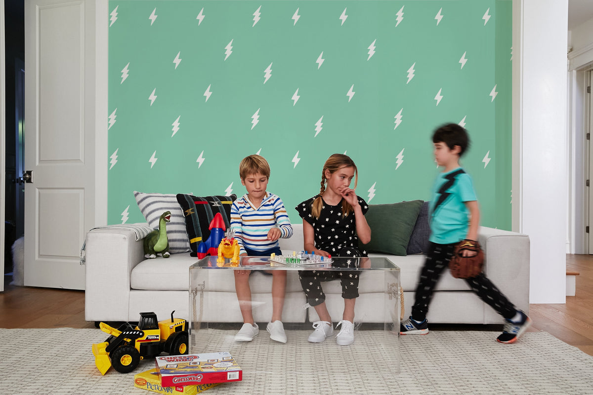 'zeus Lightning' Wallpaper By Tea Collection - Caribbean