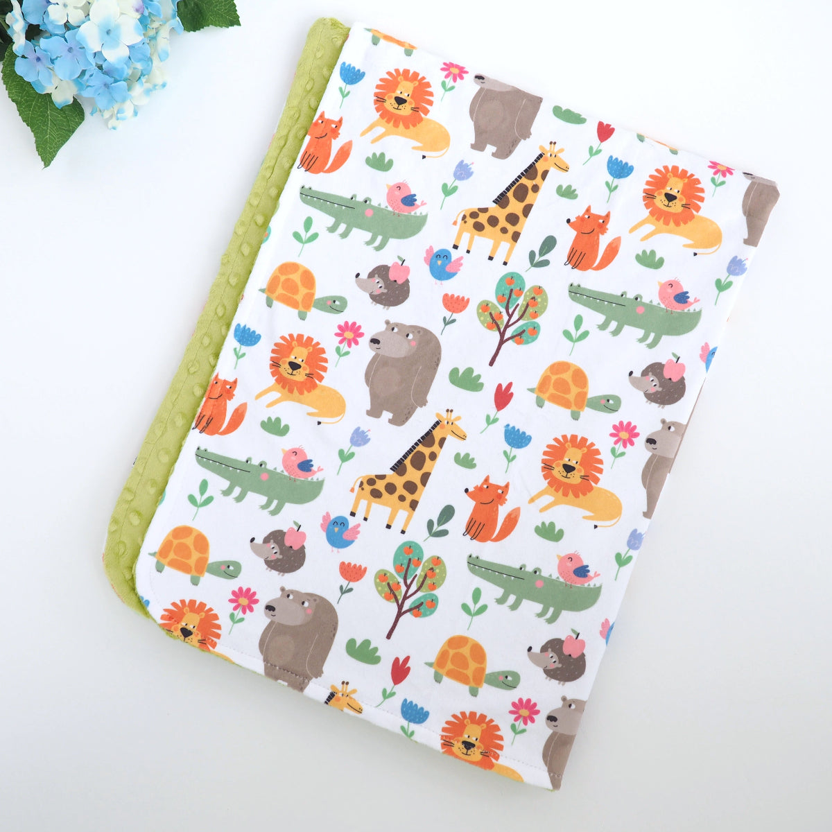 Zoo Party Minky Baby Blanket