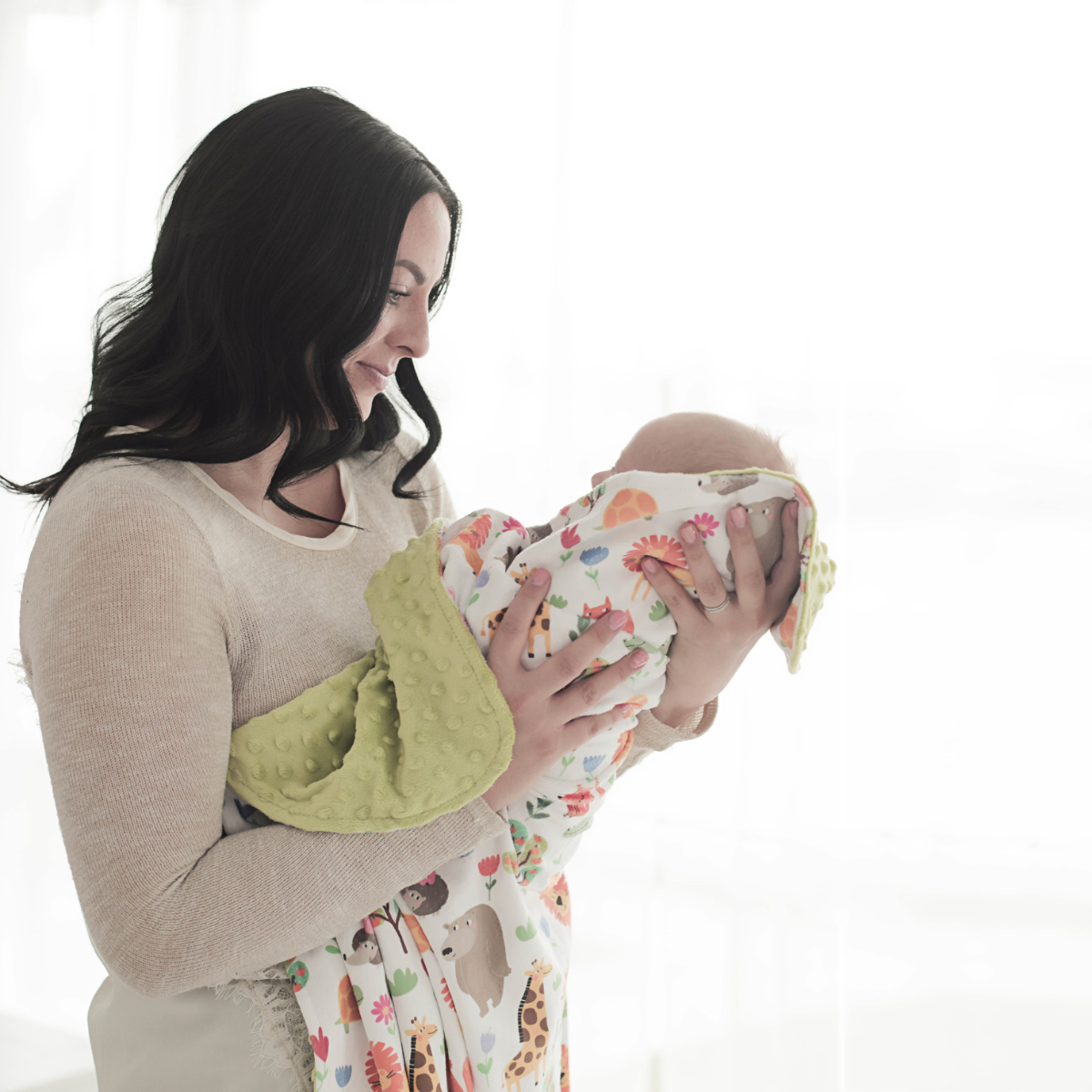 Zoo Party Minky Baby Blanket