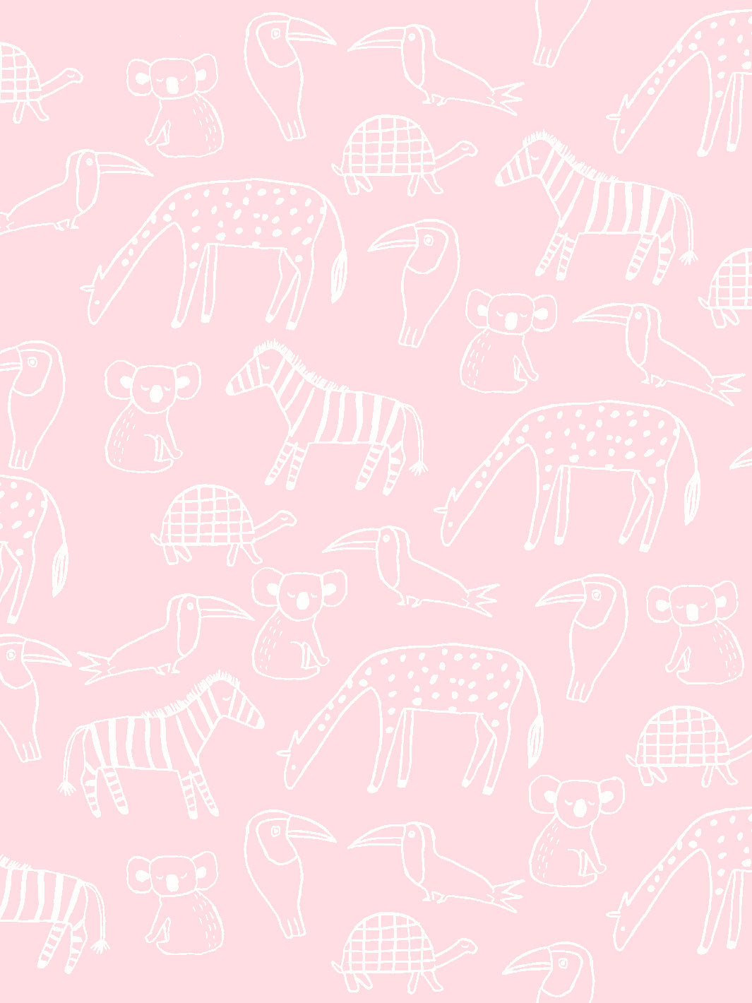 'zoo Party' Wallpaper By Tea Collection - Ballet Slipper