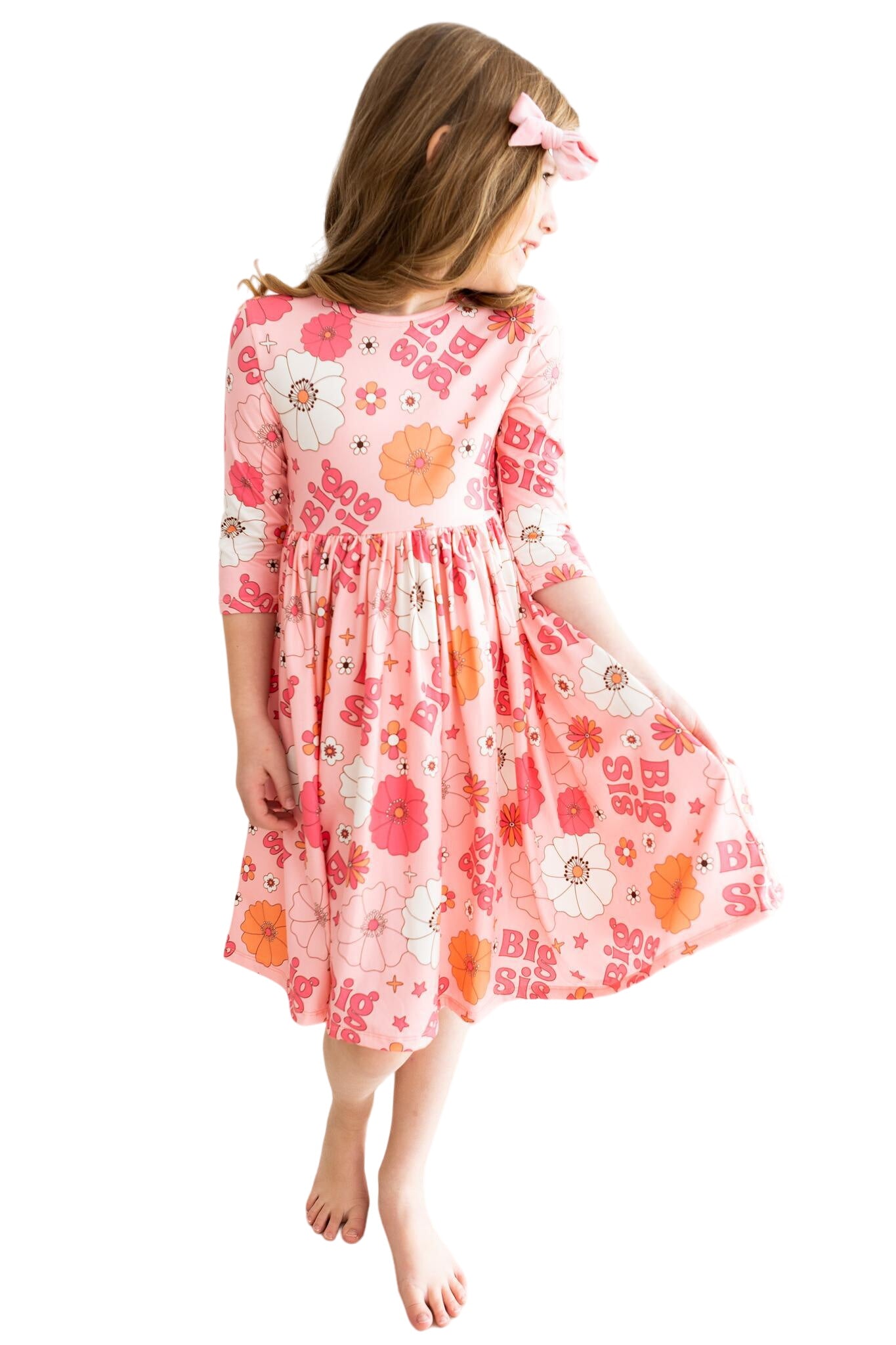 Big Sis Floral Twirl Dress