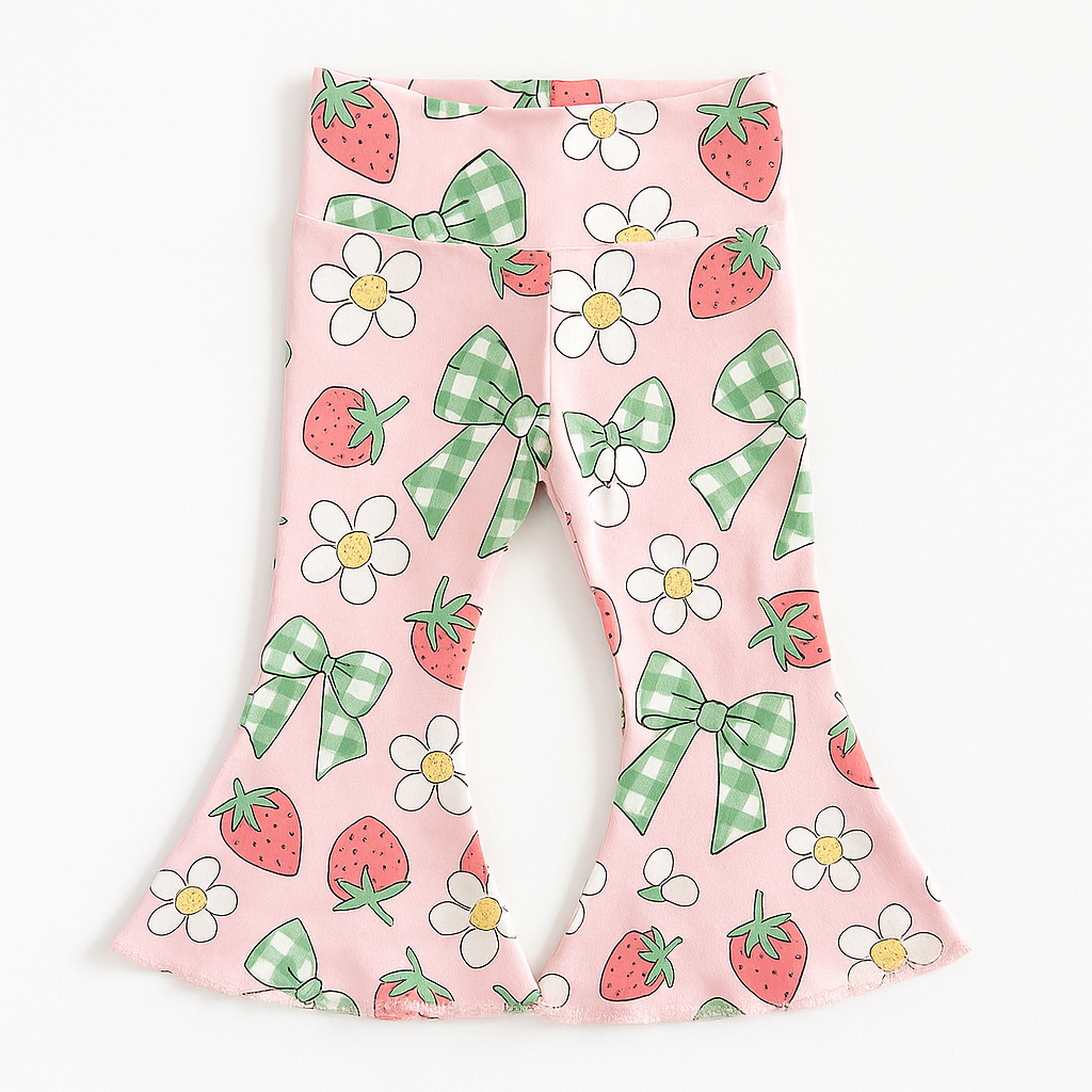 Strawberry Baby Bell Bottom Outfit