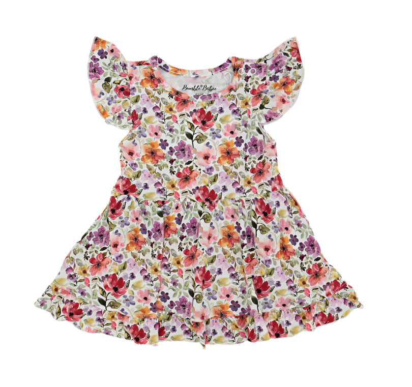 Watercolor Floral Bodysuit Twirl