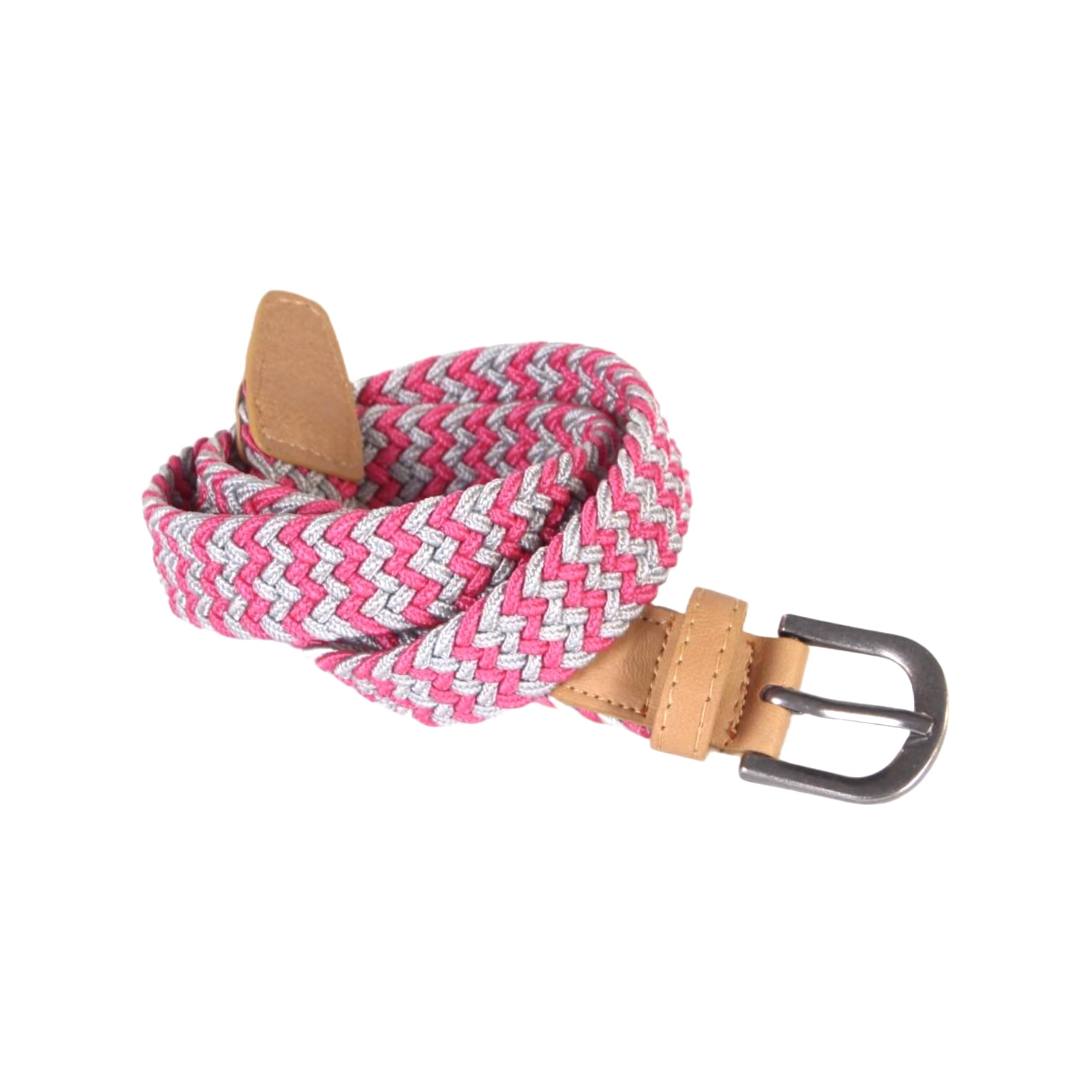 Boys Stretchy Cord Braided Leather Belt - Children's Age (4-7 Y) (8-14y)
