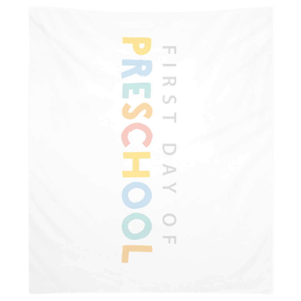 First Day Of Preschool Tapestry, First Day Of School Banner