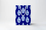 Blue Ginger Jar Gift Bag | Luxury Gift Bag By Josil Paperie