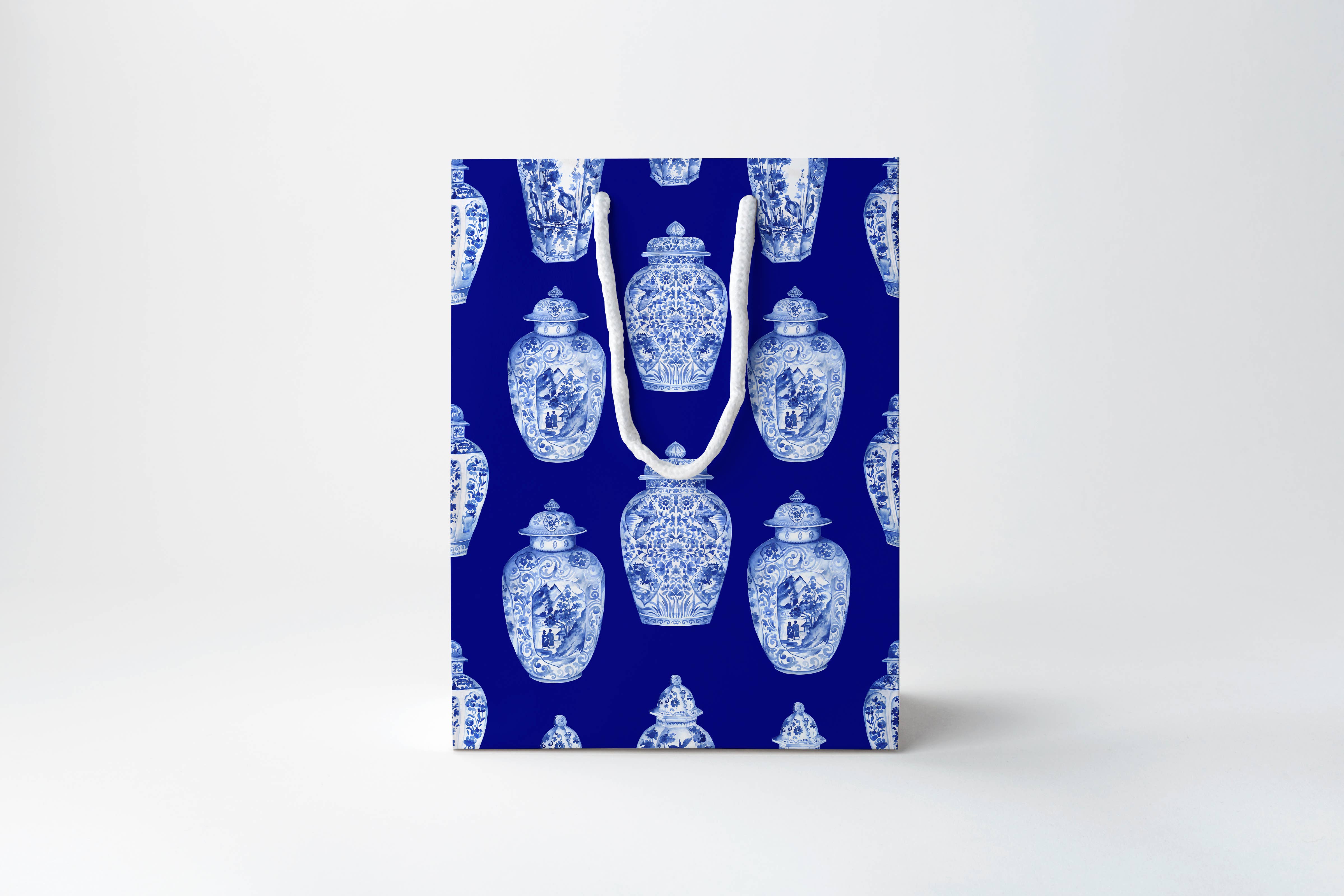 Blue Ginger Jar Gift Bag | Luxury Gift Bag By Josil Paperie