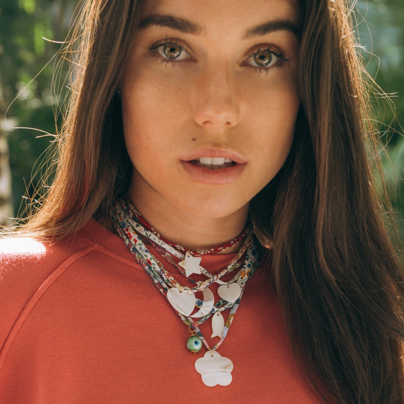 Liberty Mother Of Pearl Charm Necklace