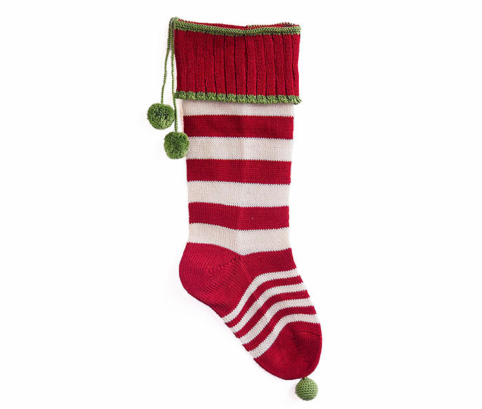 Candy Striped Rib-cuff Stocking