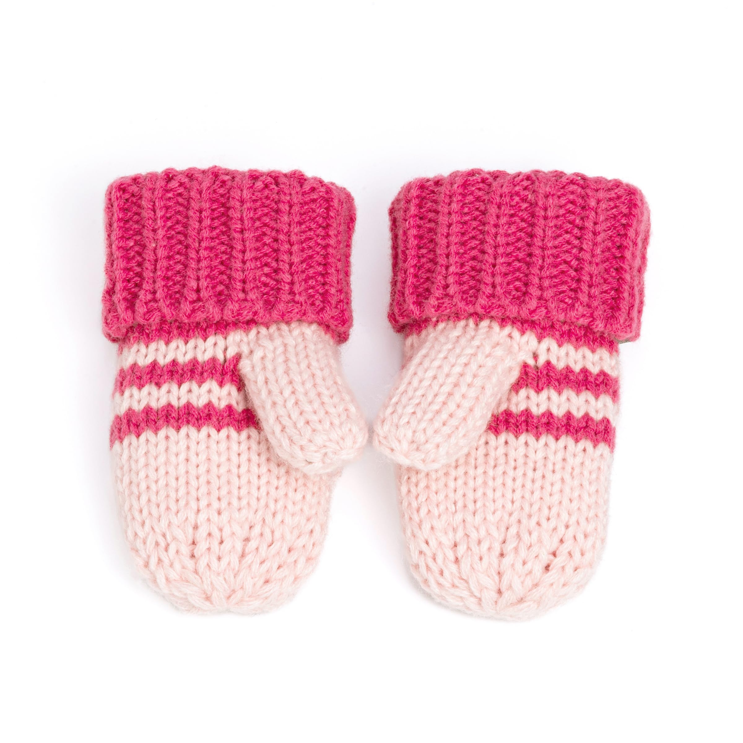 Heart Design Winter Hat Set With Cute Animal Mittens For Girls 1-6 Years, Fleece-lined For Comfort