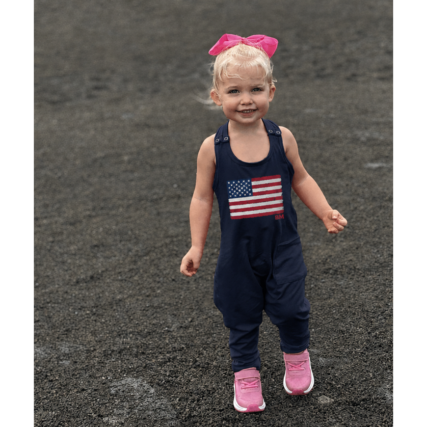 Americana Romper Navy