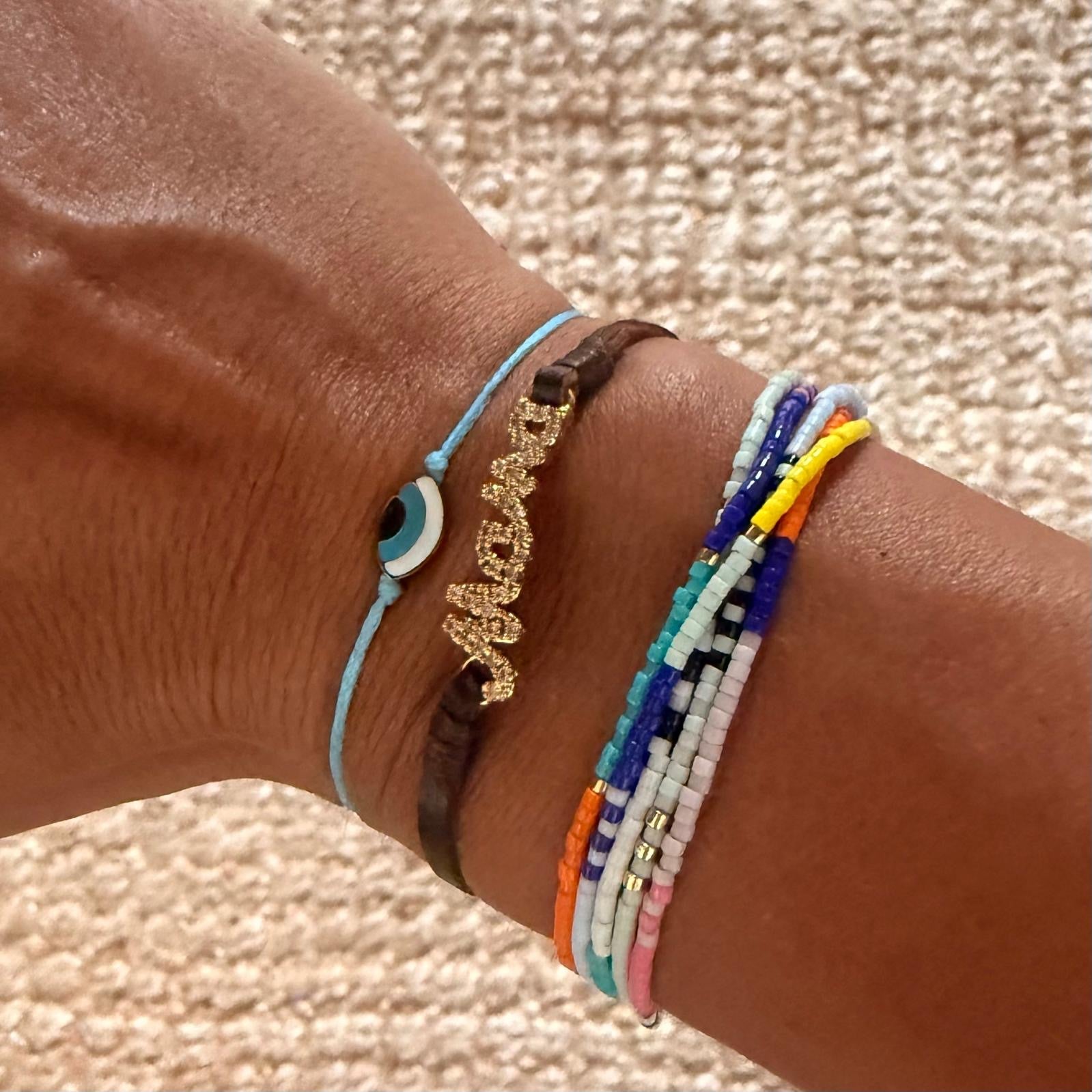 Mama Caramel Leather Bracelet