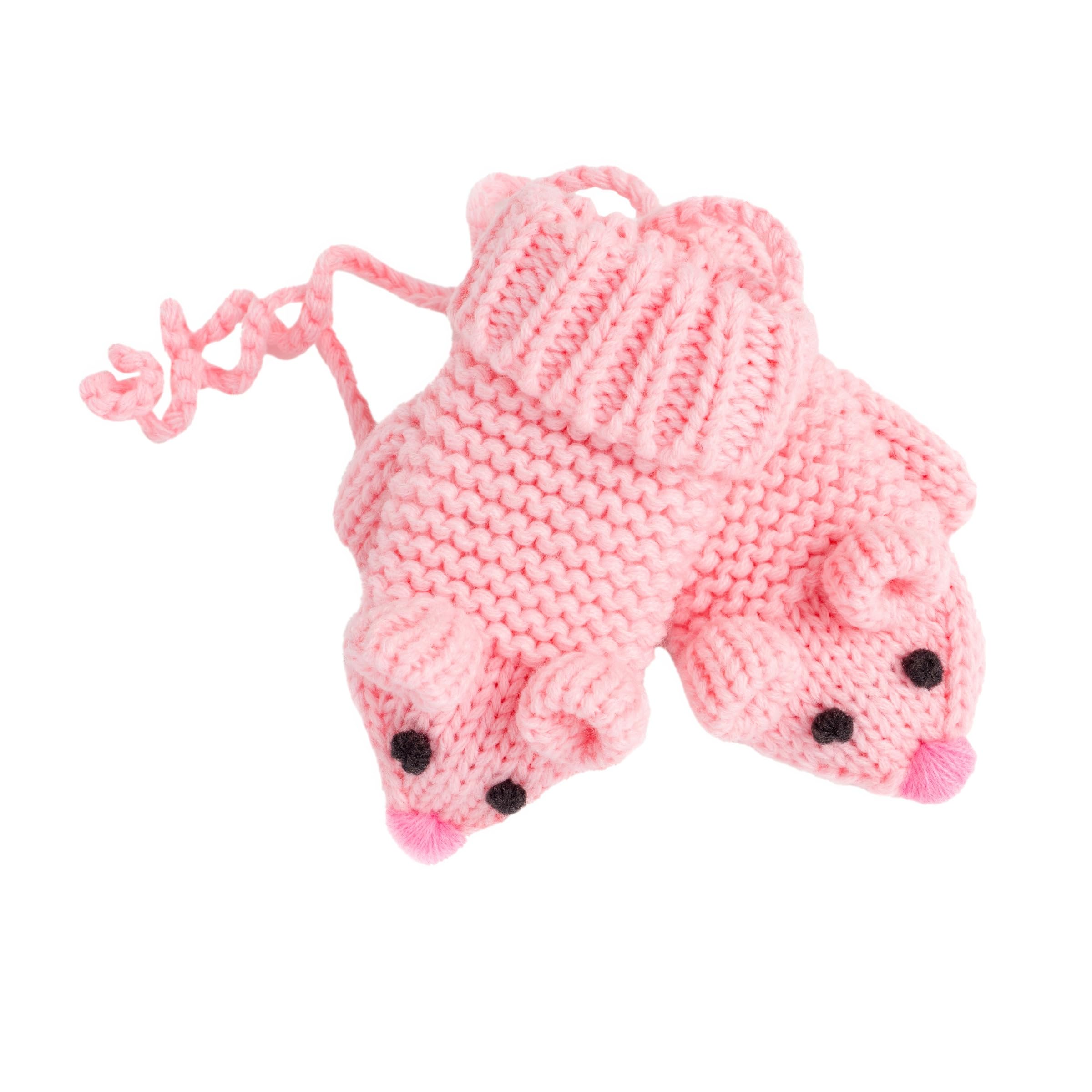 Mouse Face Knit Mittens With String For Kids 1-6 Years, Cozy, Cute & Connected For Little Hands, Premium Quality