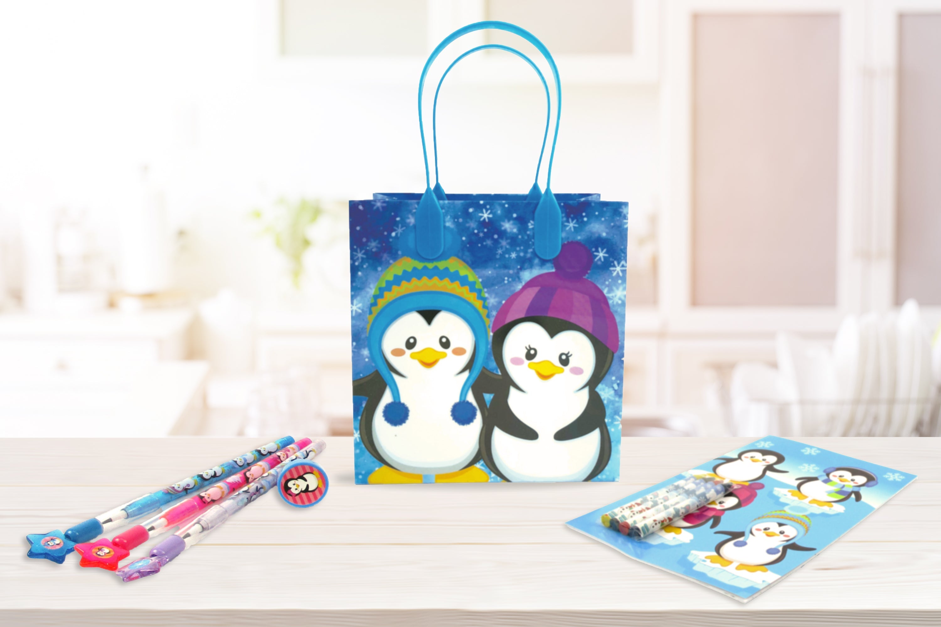 Penguins Party Favor Treat Bags - Set Of 6 Or 12