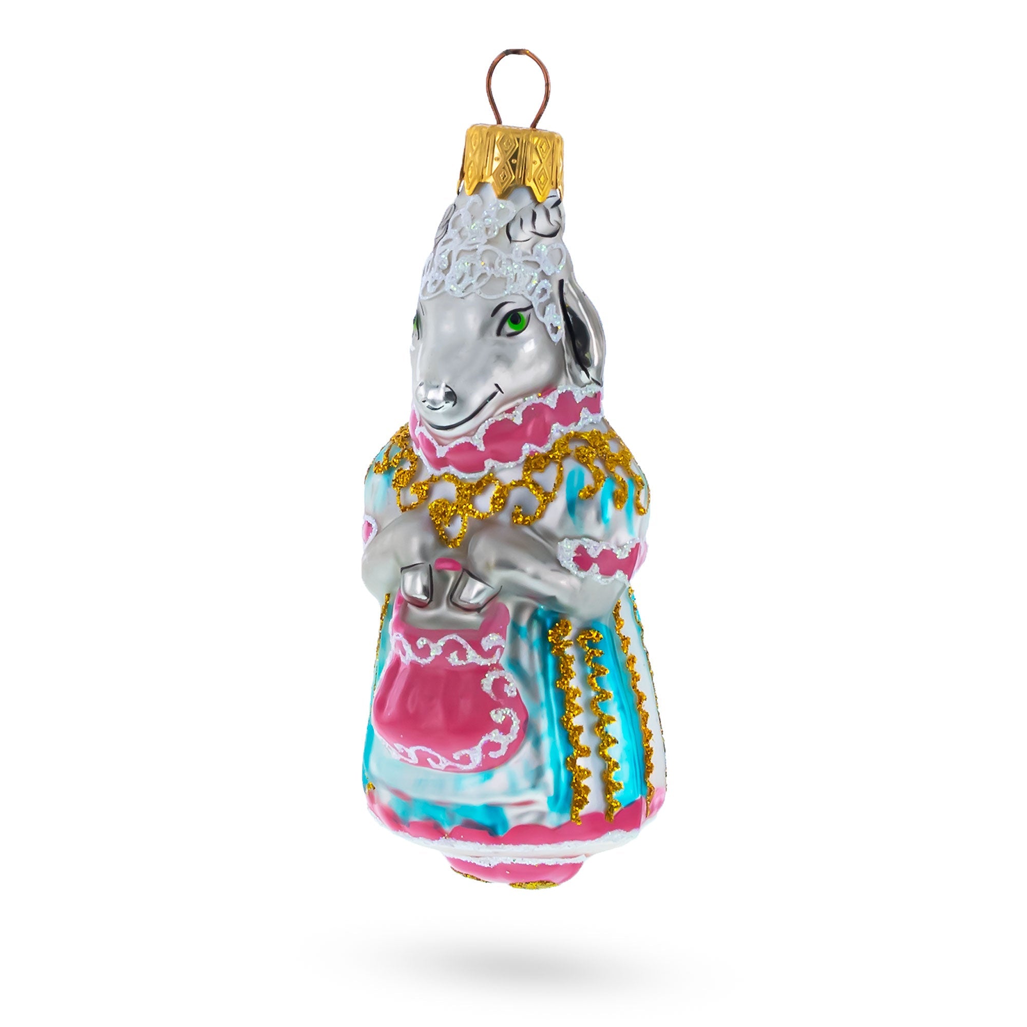 Koza Dereza (the Tricky Goat) Fairy Tale Glass Christmas Ornament