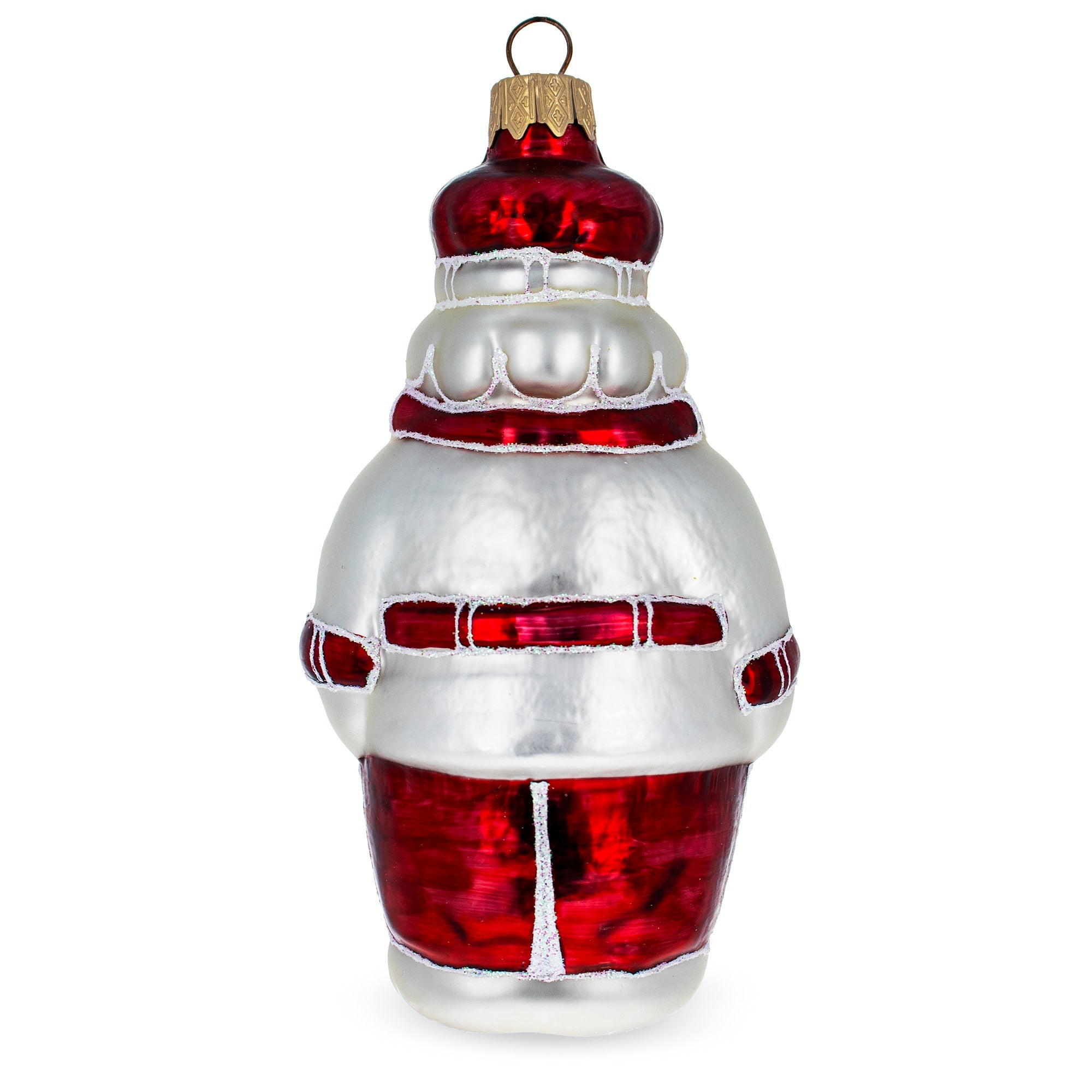 Santa The Cook Glass Christmas Ornament