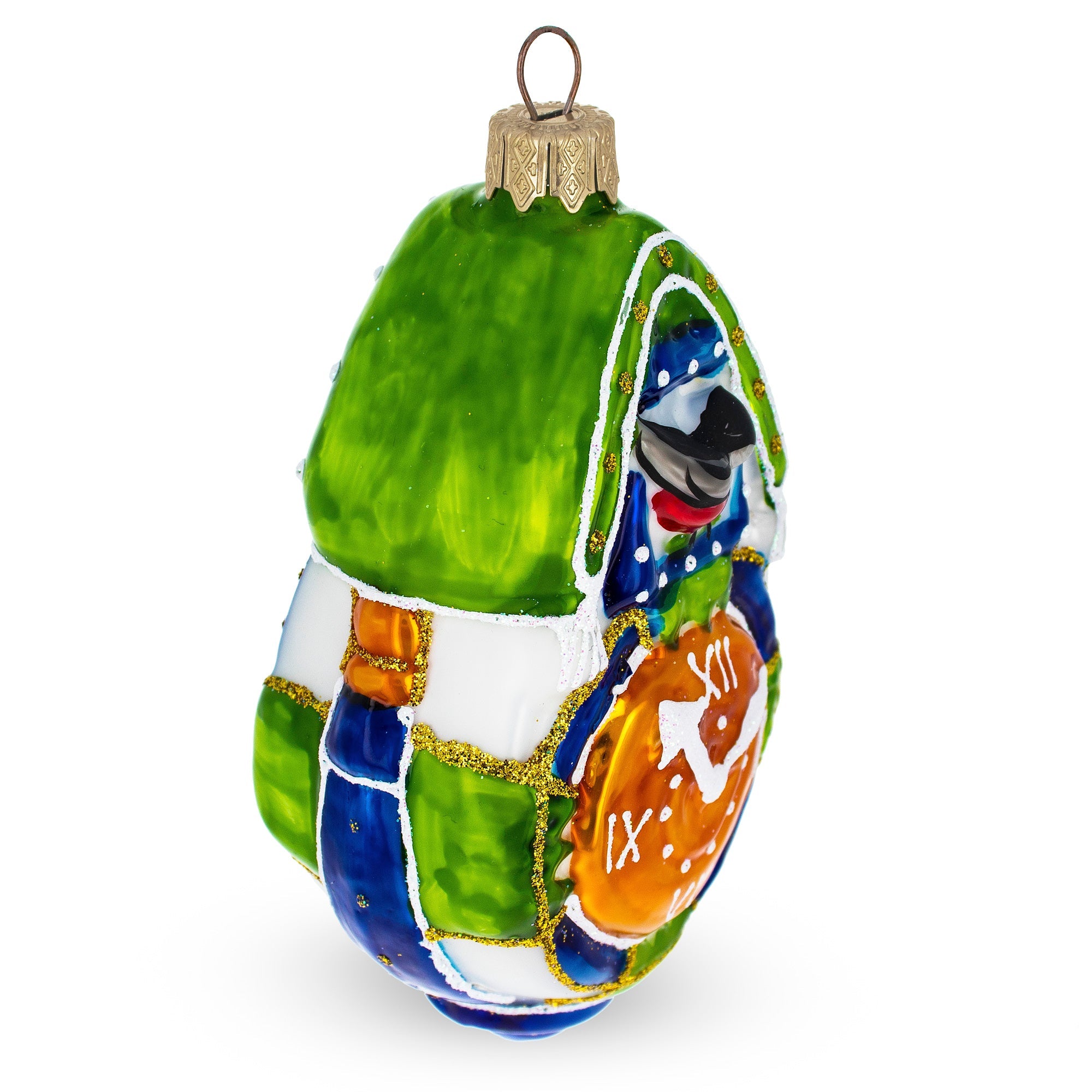 Cuckoo Clock Glass Christmas Ornament