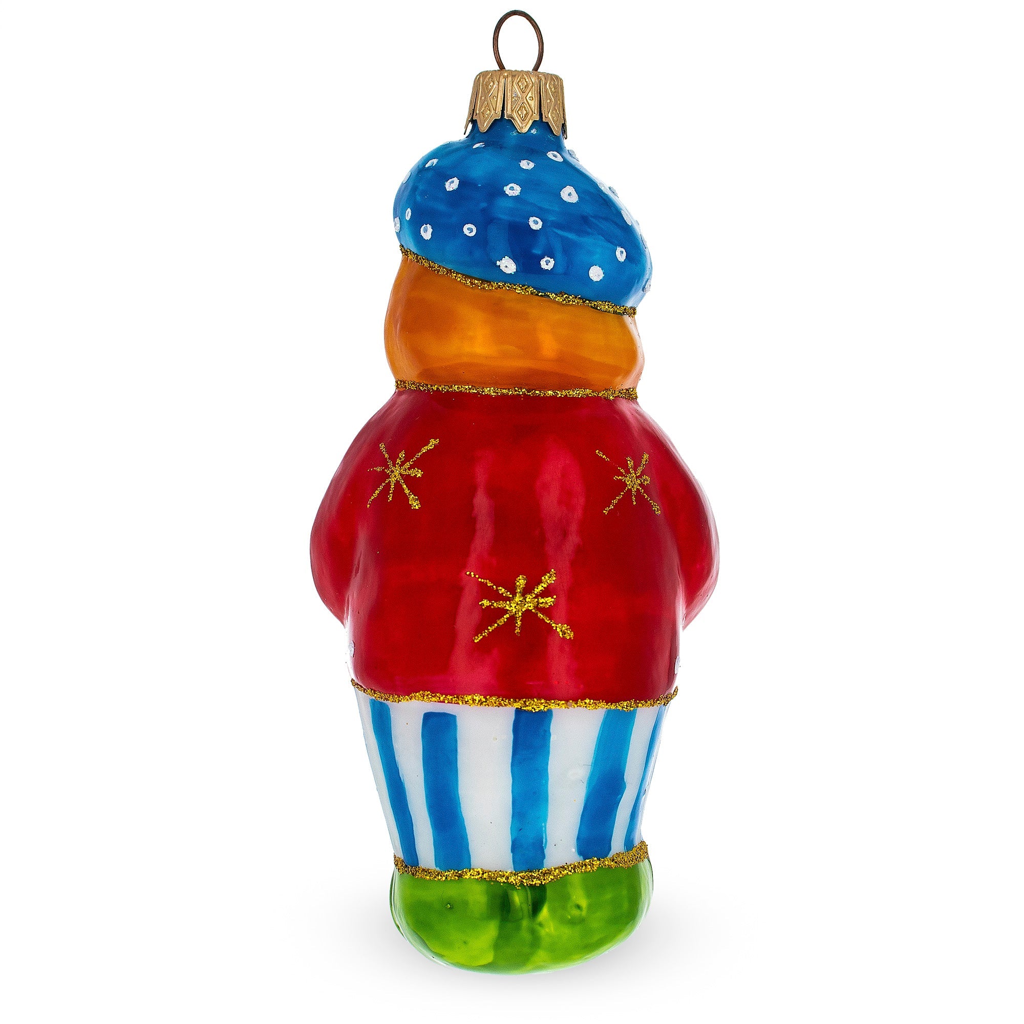 Clown In Red Jacket Glass Christmas Ornament