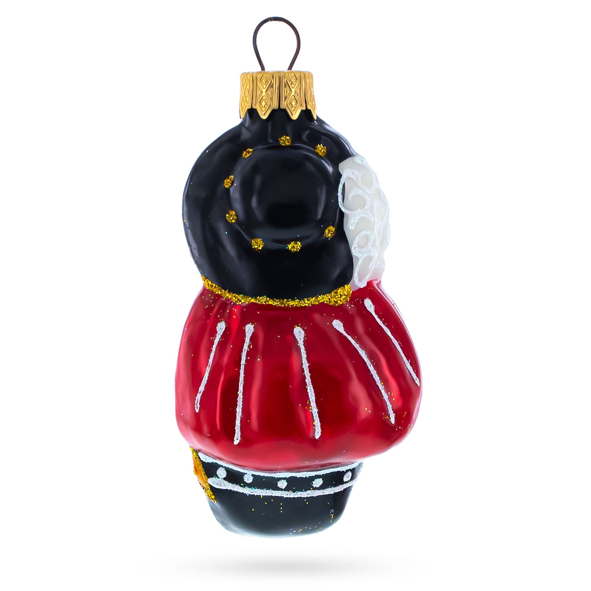 Musketeer Mouse Glass Christmas Ornament