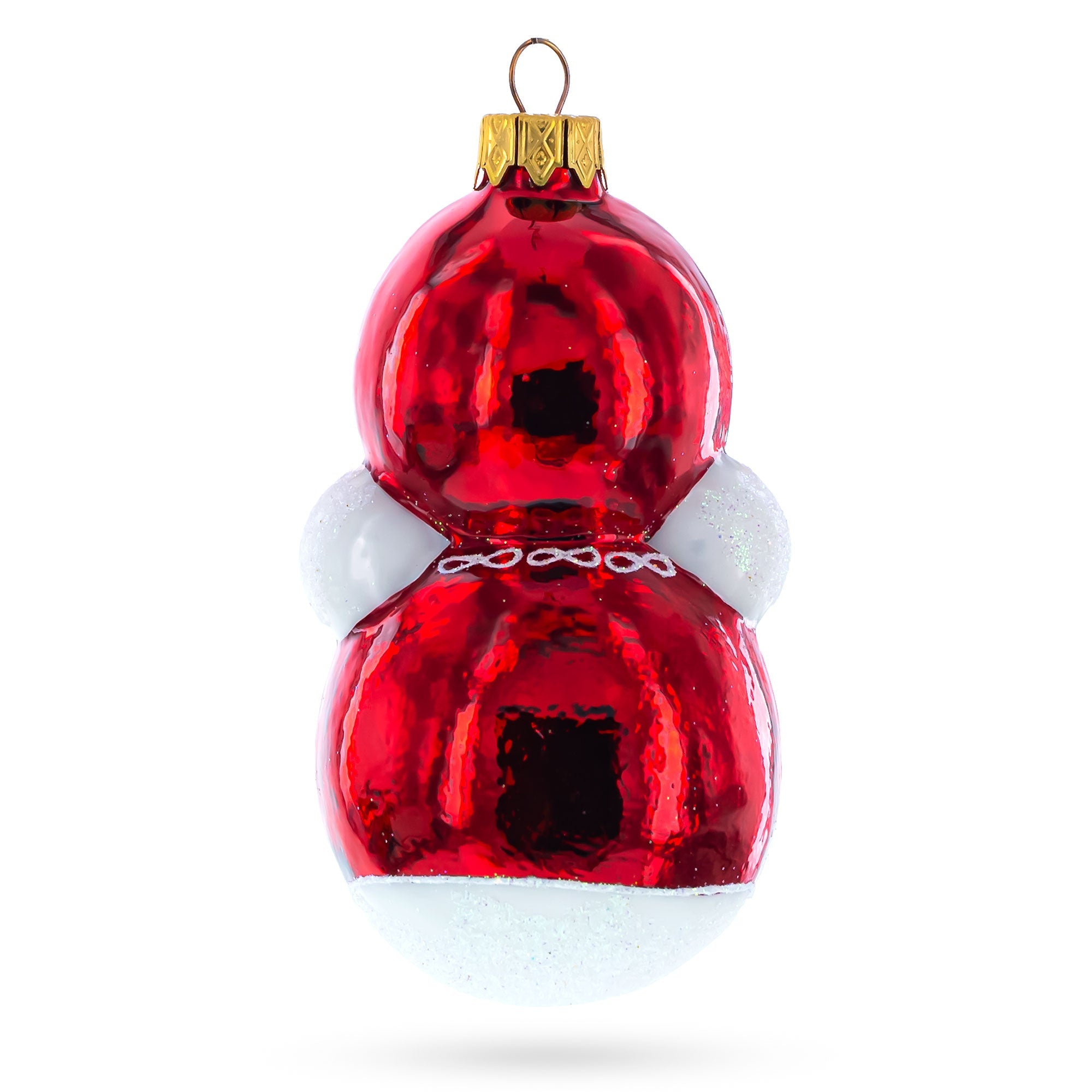 Roly-poly Doll Glass Christmas Ornament