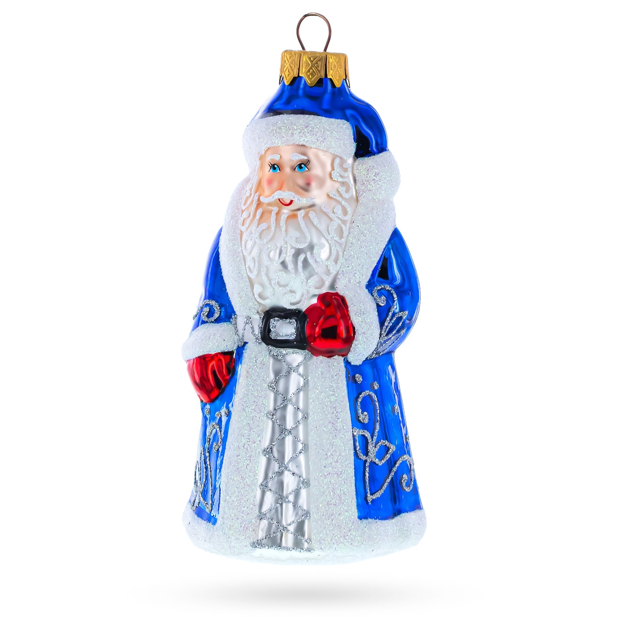 Grandfather Frost Glass Christmas Ornament