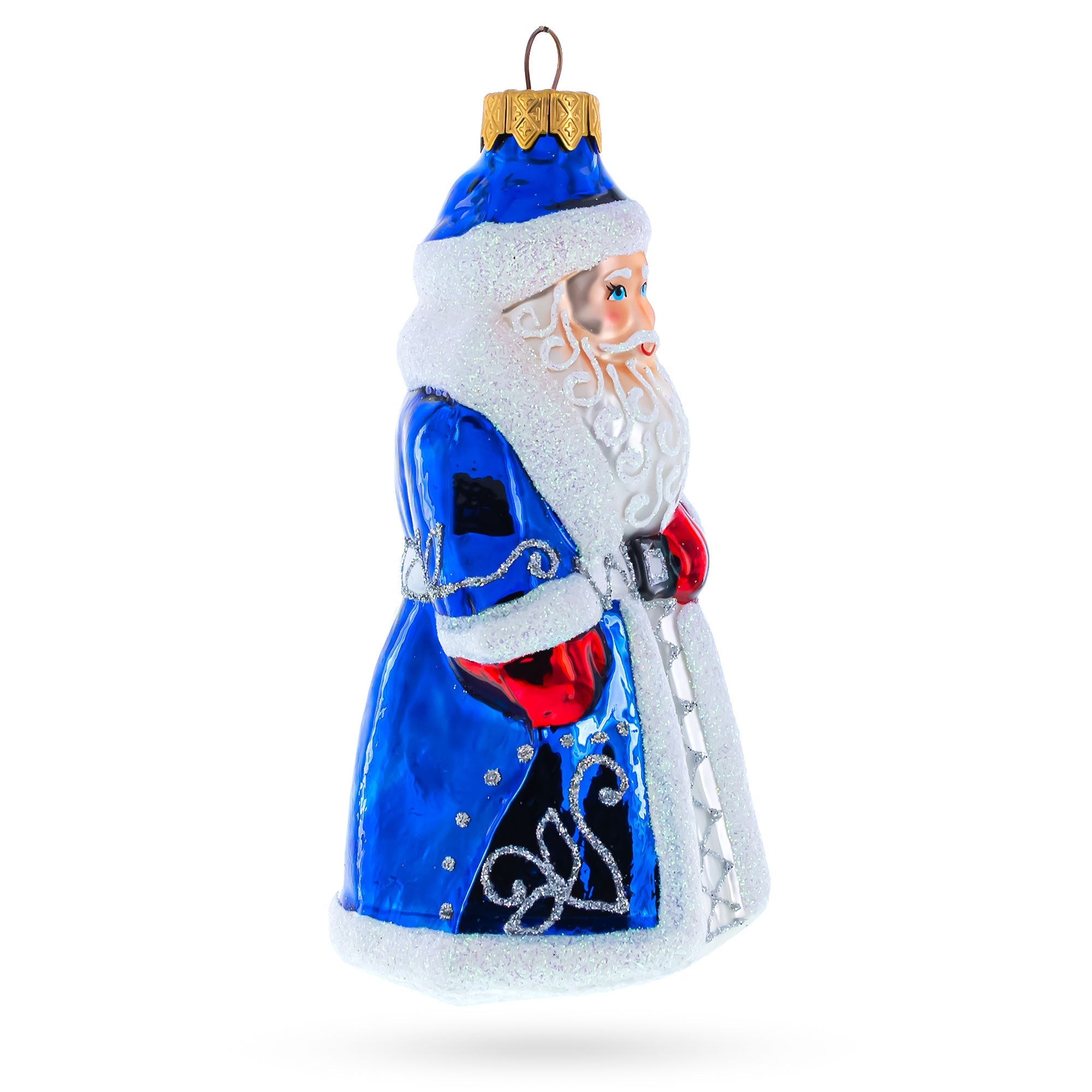 Grandfather Frost Glass Christmas Ornament