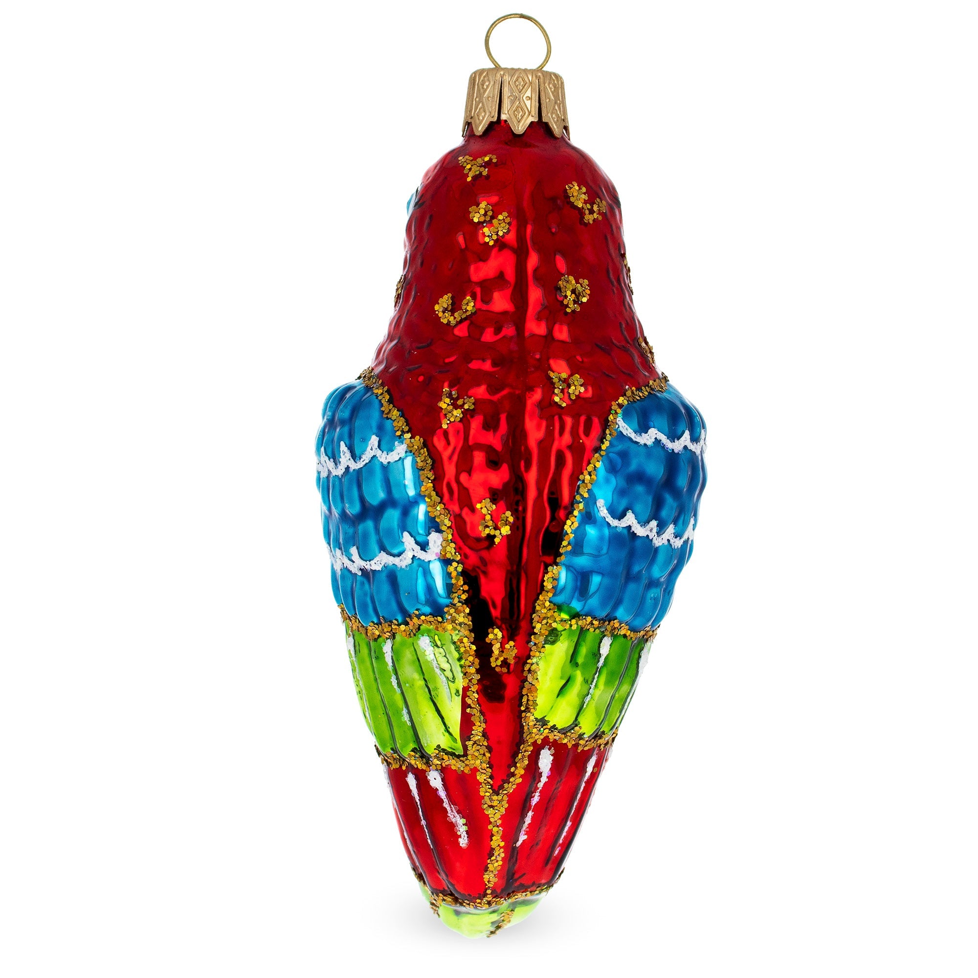 Vibrant Parrot Glass Christmas Ornament