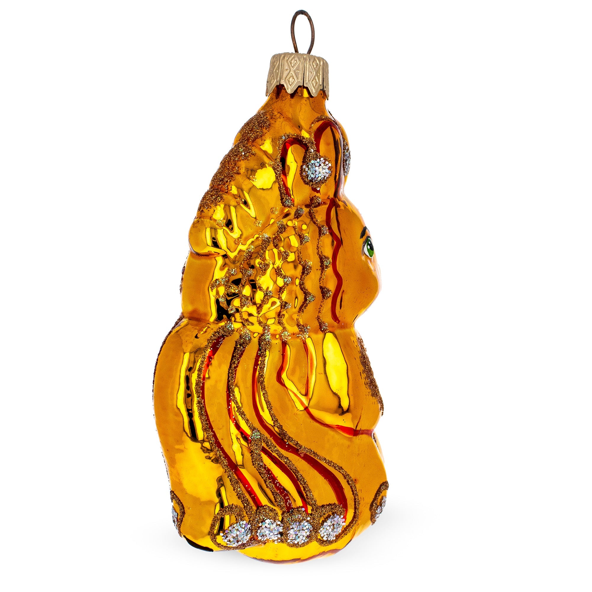 Shiny Goldfish Glass Christmas Ornament