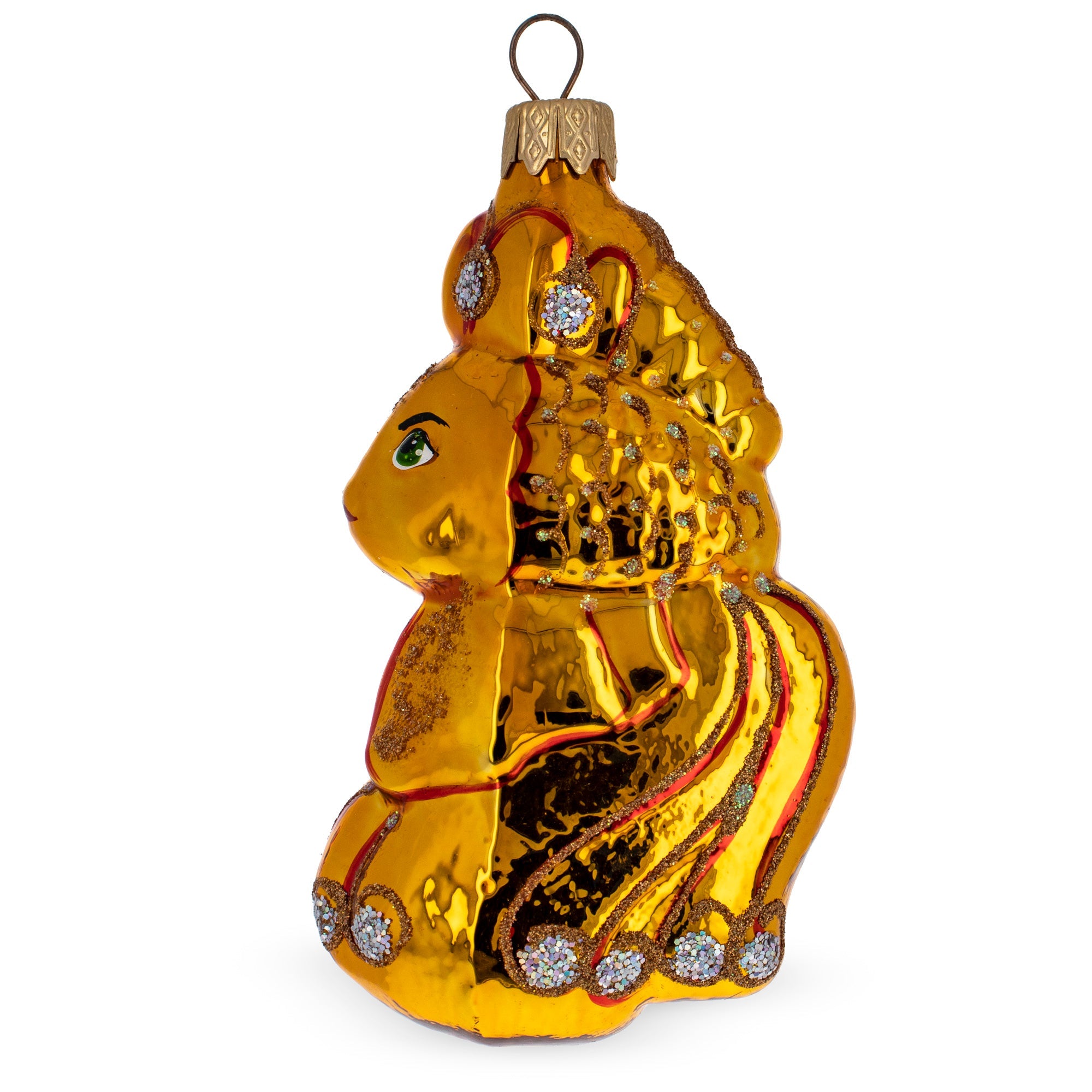 Shiny Goldfish Glass Christmas Ornament