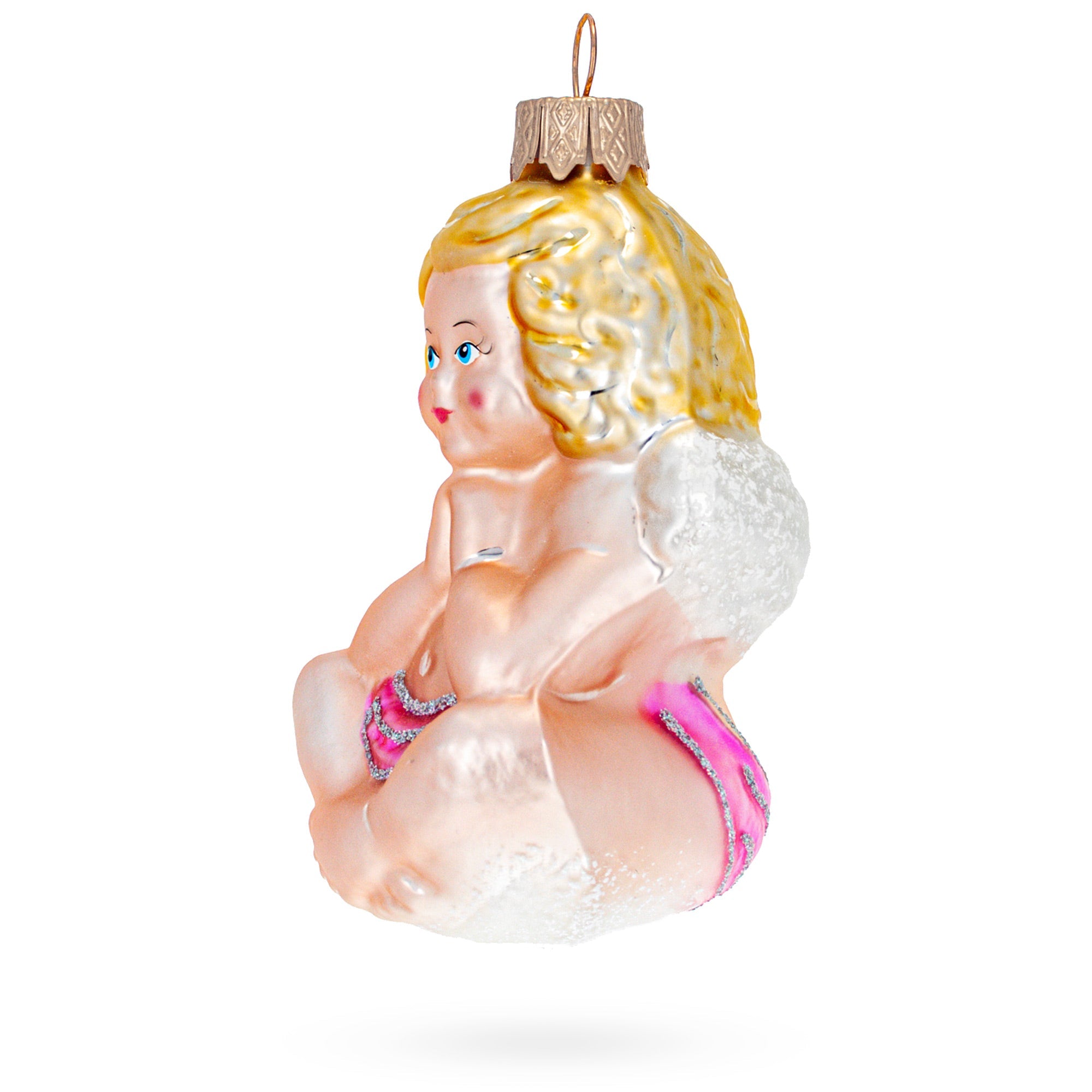 Baby Angel Glass Christmas Ornament