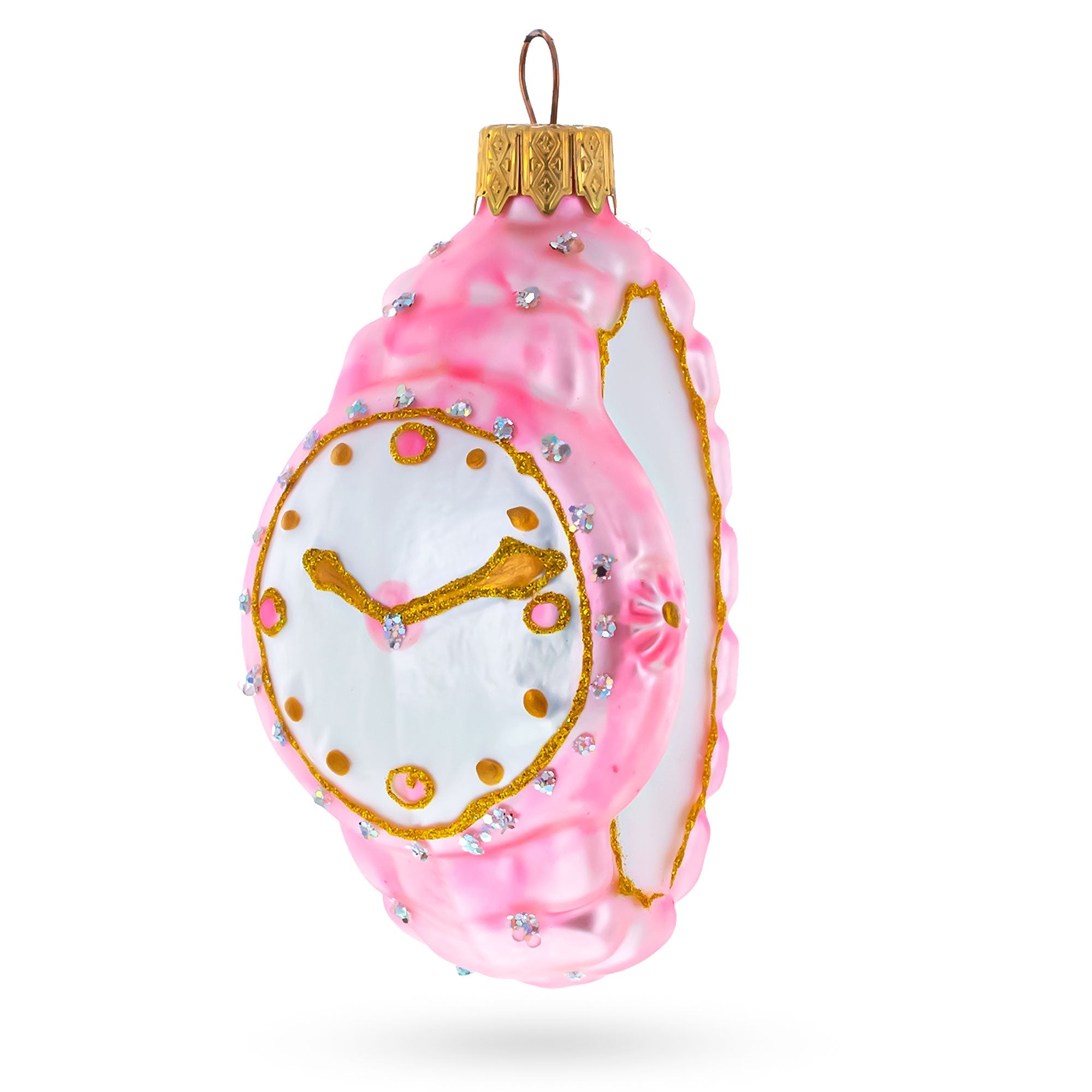 Pink Watch Glass Christmas Ornament