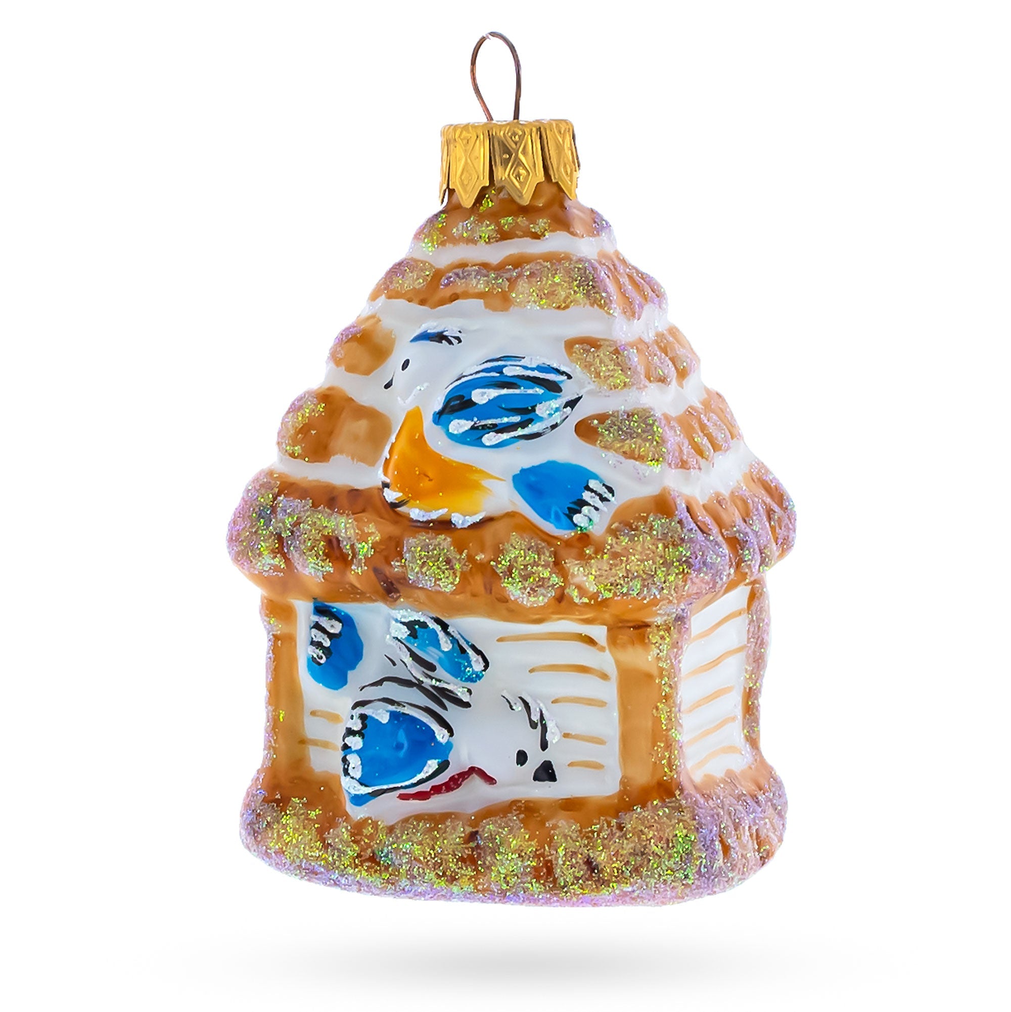 Birdfeeder Glass Christmas Ornament