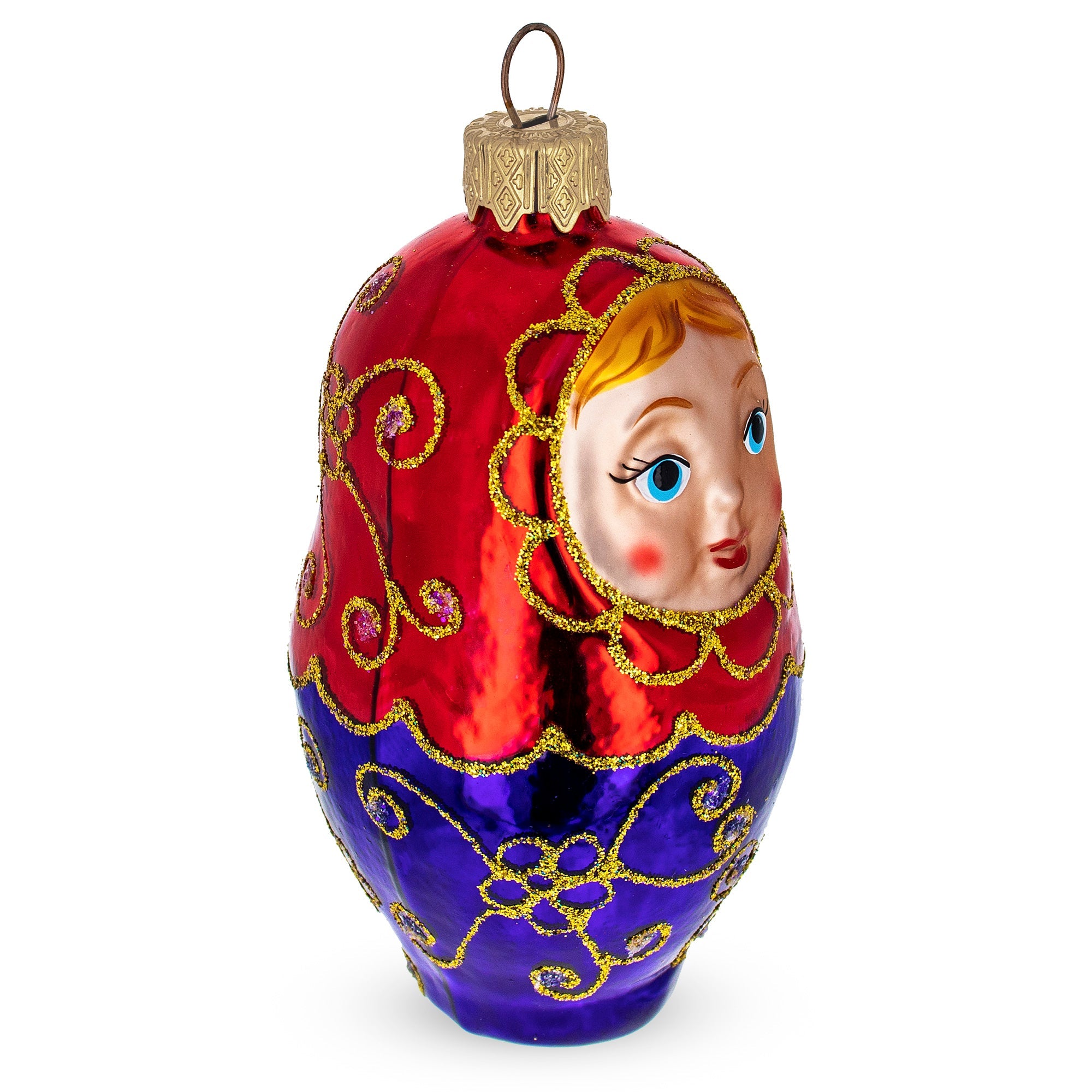 Nesting Doll Glass Christmas Ornament