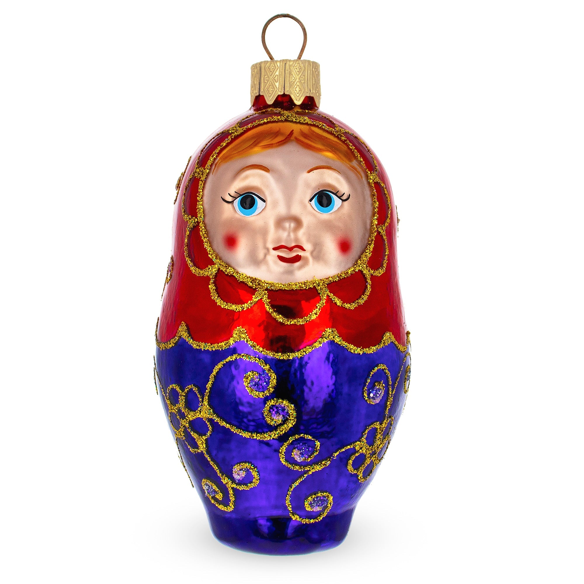 Nesting Doll Glass Christmas Ornament