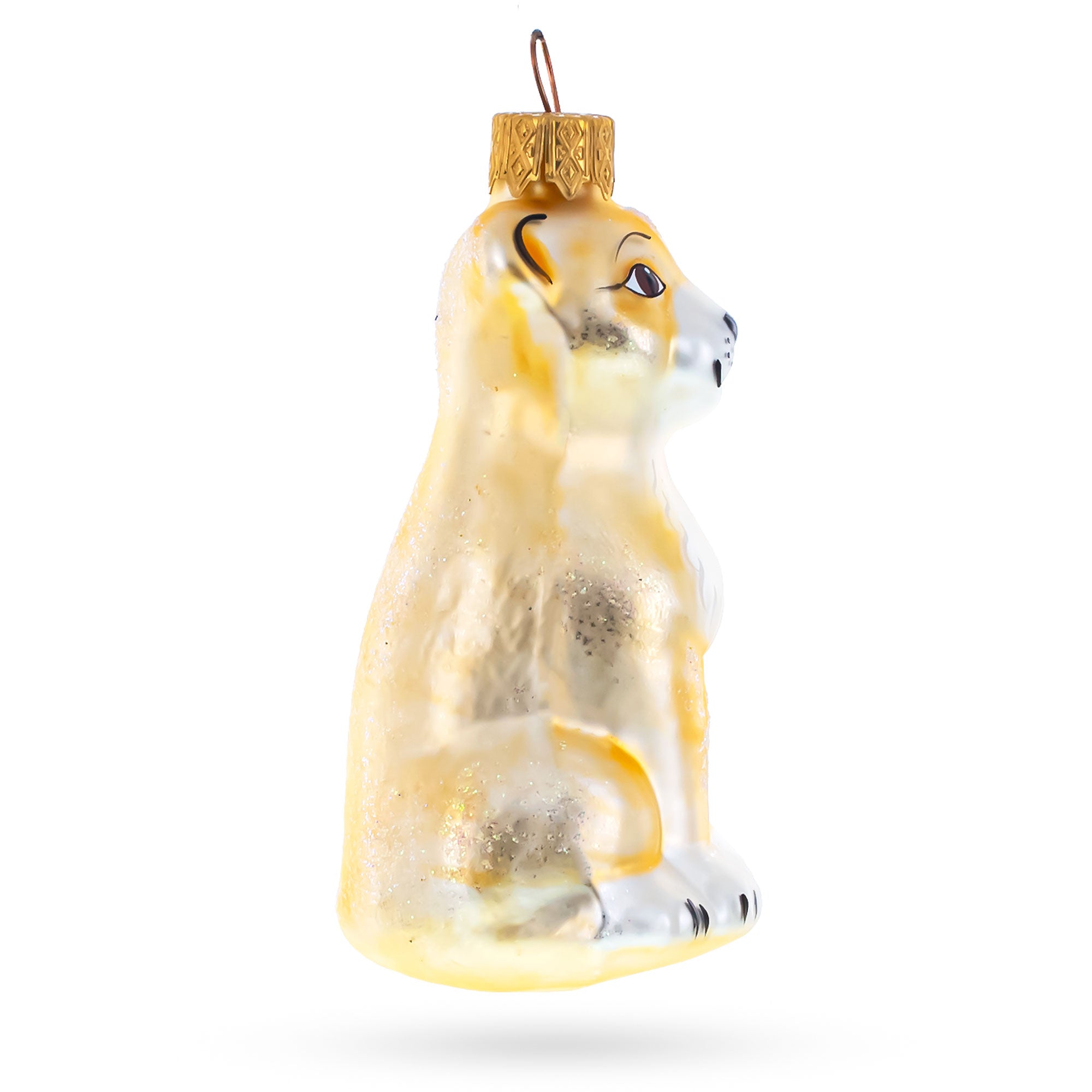 Standing Leopard Glass Christmas Ornament