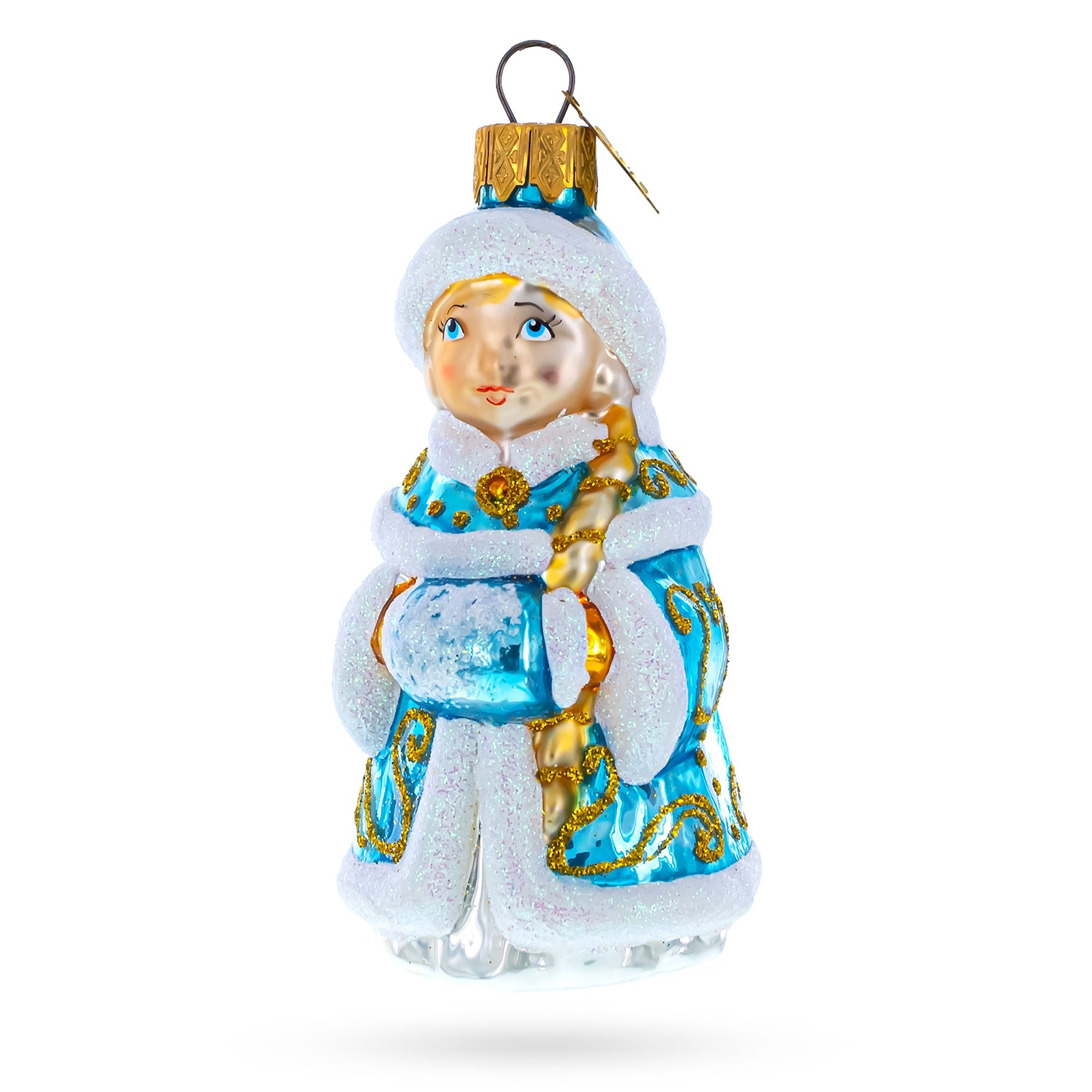 Snigurochka Snow Maiden Glass Christmas Ornament