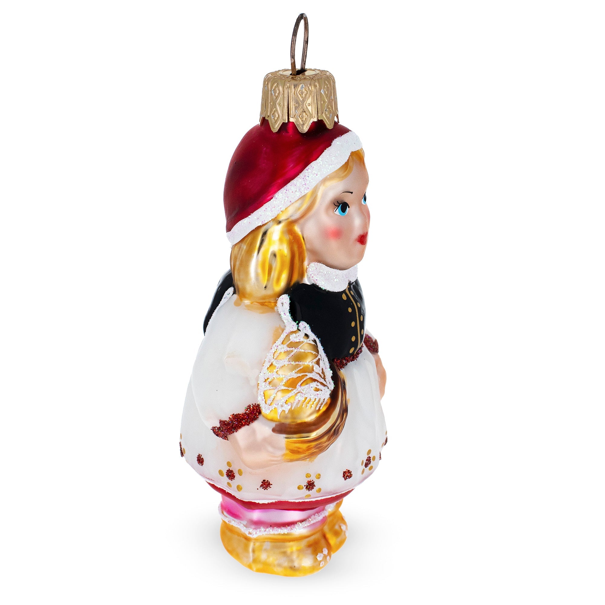 Red Riding Hood Glass Christmas Ornament